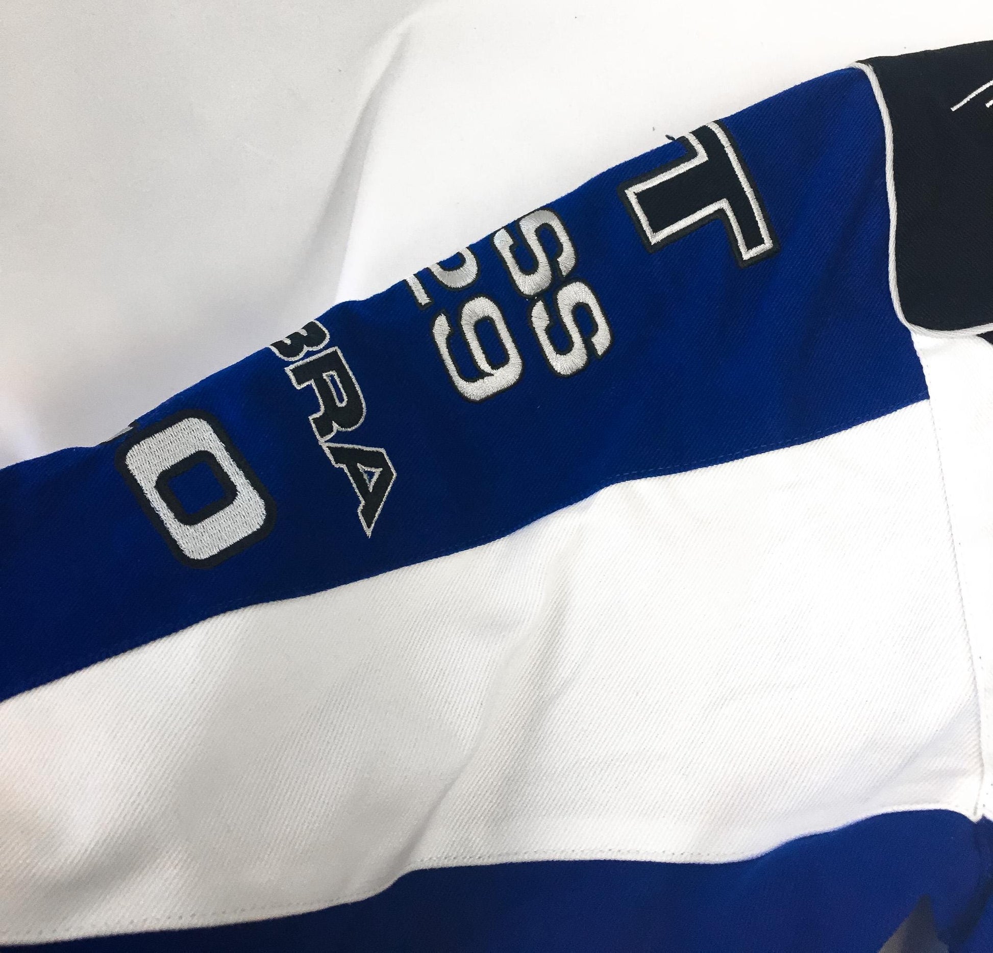 Ford Mustang NASCAR Black/Blue Embroidered Horse Logo Racing Jacket, Men's Sz. M, Vintage Unisex NASCAR F1 Streetwear Jacket