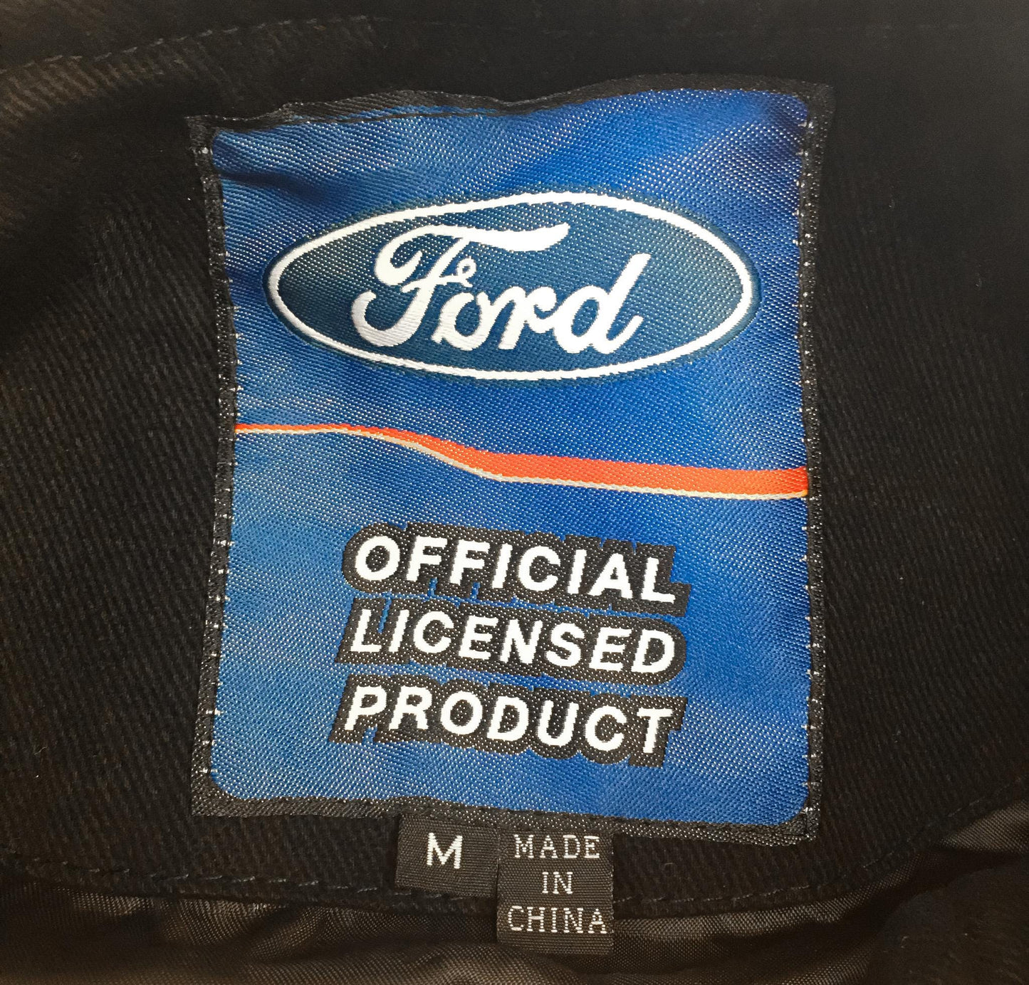 Ford Mustang NASCAR Black/Blue Embroidered Horse Logo Racing Jacket, Men's Sz. M, Vintage Unisex NASCAR F1 Streetwear Jacket