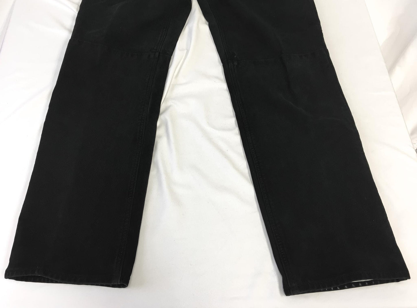 Vintage Skotts Suede Black Straight Leg Suede Pants, Unisex Sz. 31" x 30.5", Vintage Unisex Leather Pants