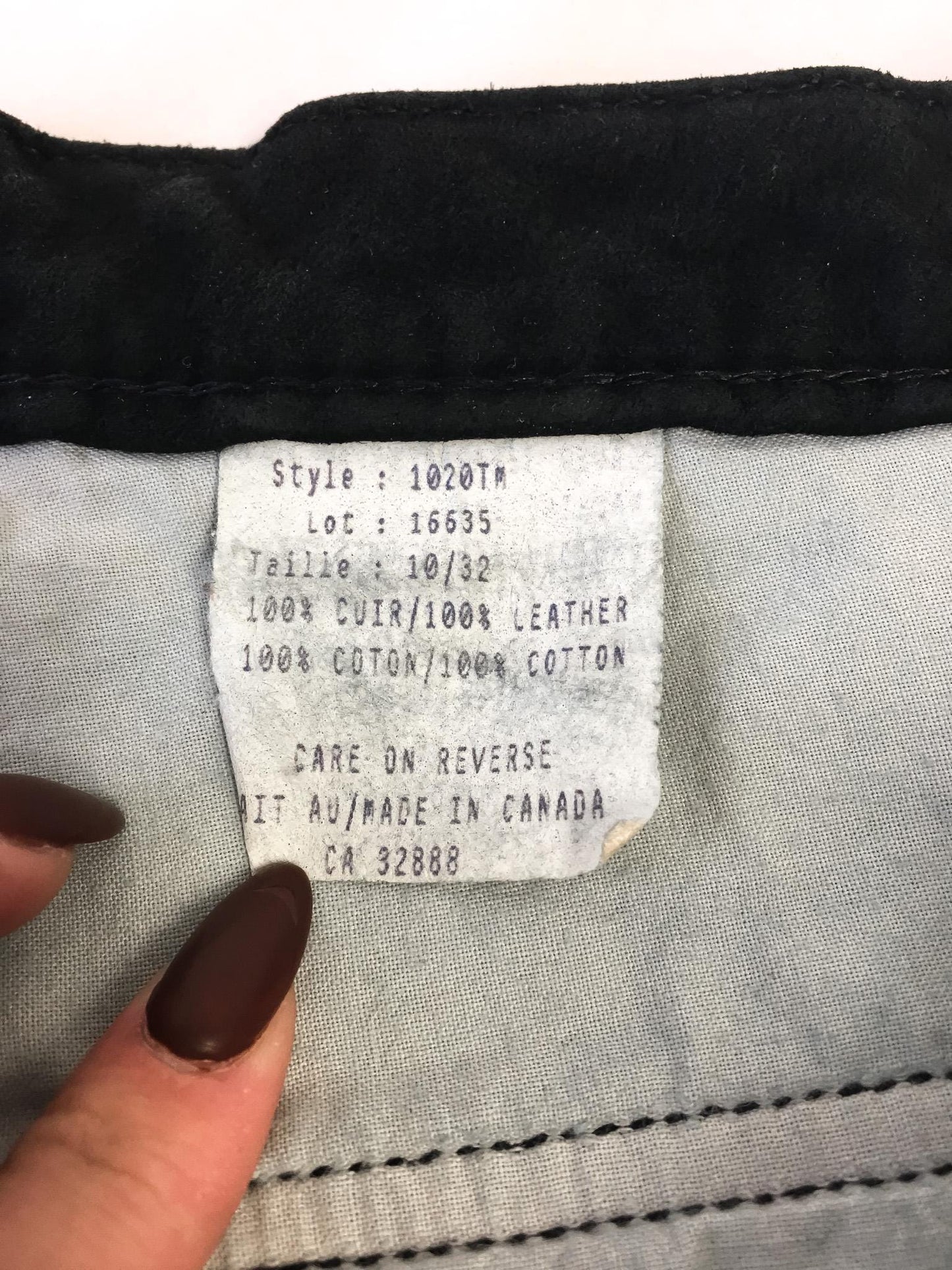 Vintage Skotts Suede Black Straight Leg Suede Pants, Unisex Sz. 31" x 30.5", Vintage Unisex Leather Pants