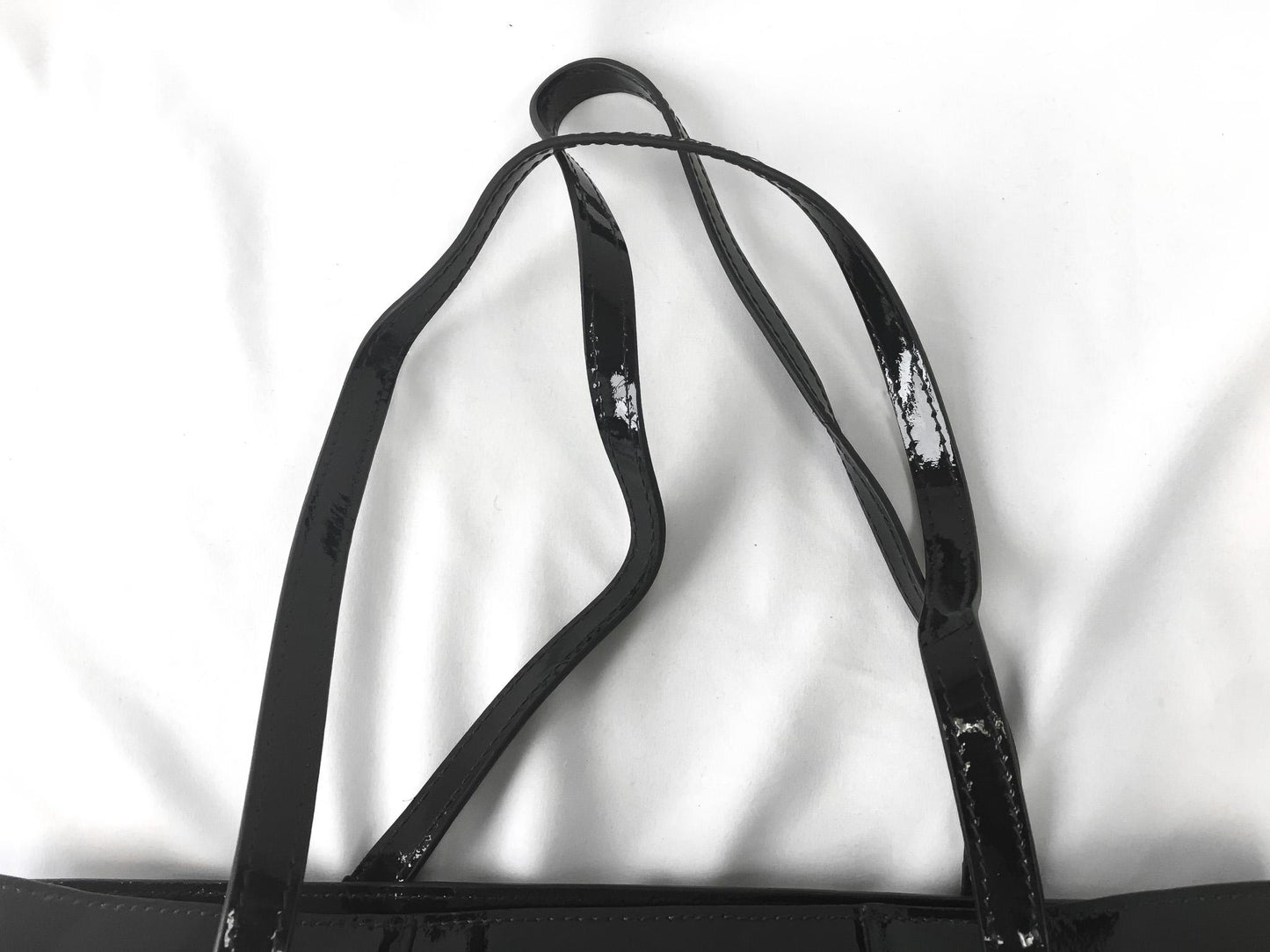 00s Dooney and Bourke Lexington Black Patent Leather Shoulder Tote Bag, Vintage Classic Everyday Dooney Handbag