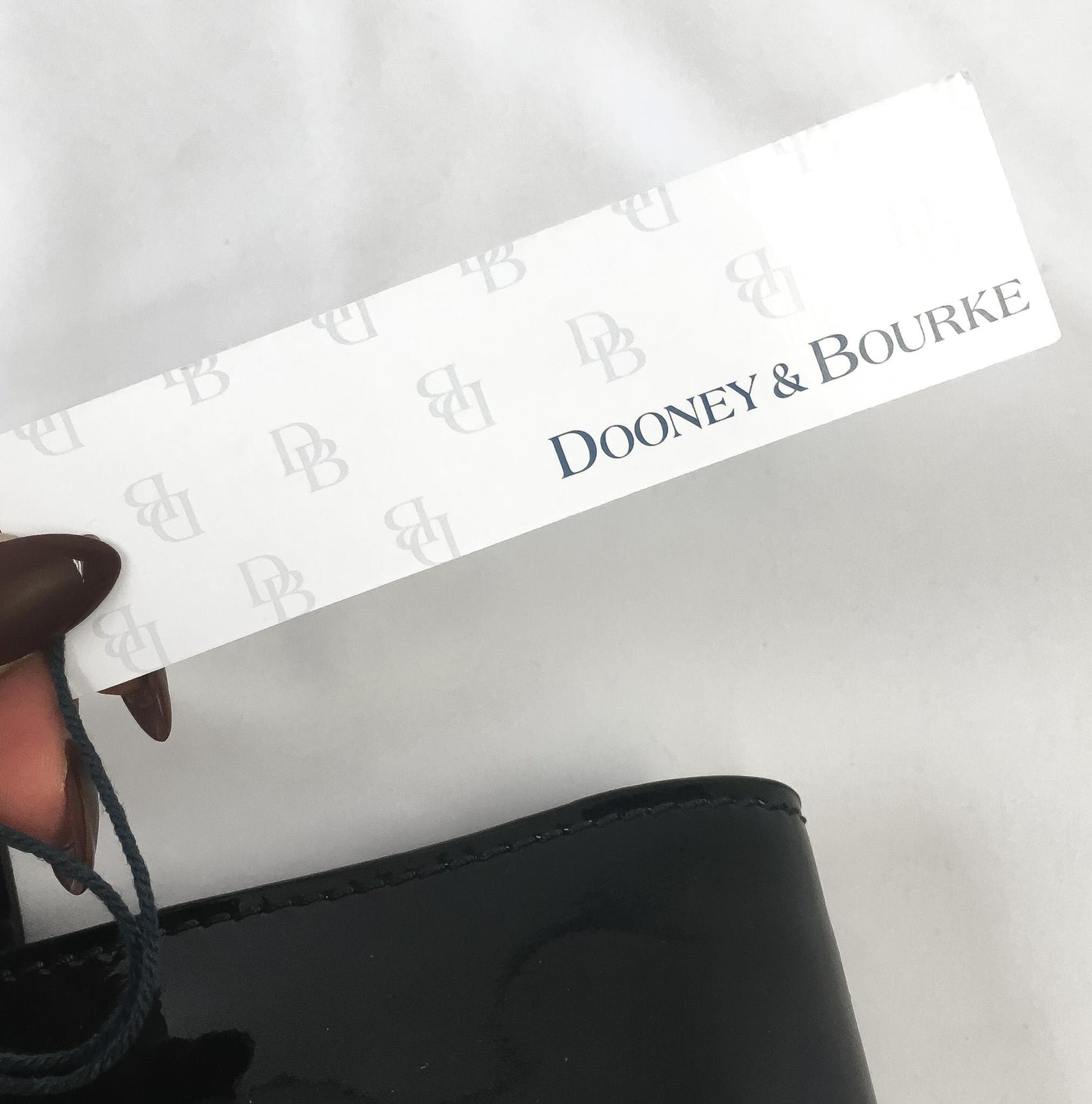 00s Dooney and Bourke Lexington Black Patent Leather Shoulder Tote Bag, Vintage Classic Everyday Dooney Handbag