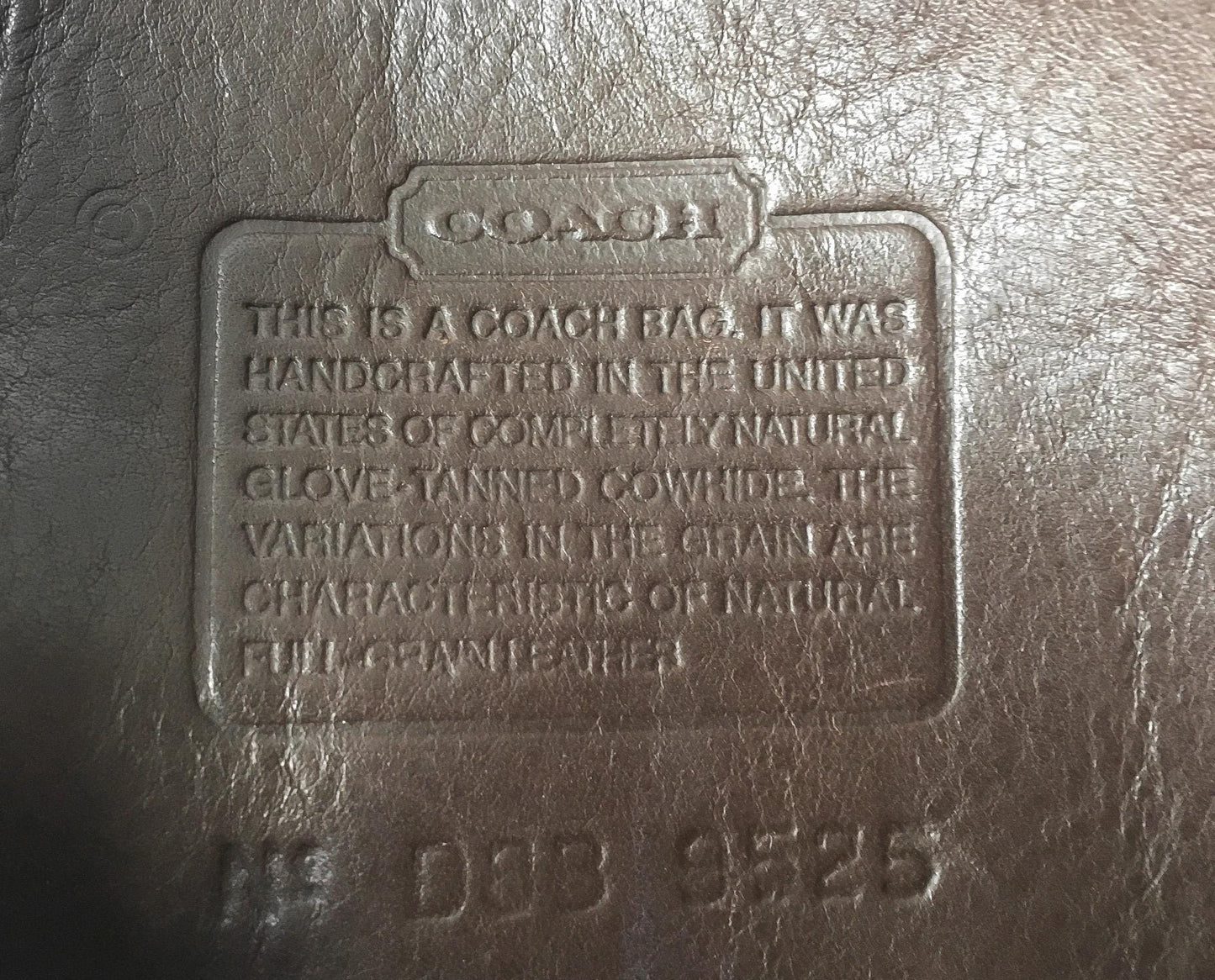 Vintage Coach Chocolate Brown Mahogany Stewardess Leather Crossbody, Style 9525, Vintage Classic Everyday Coach Bag