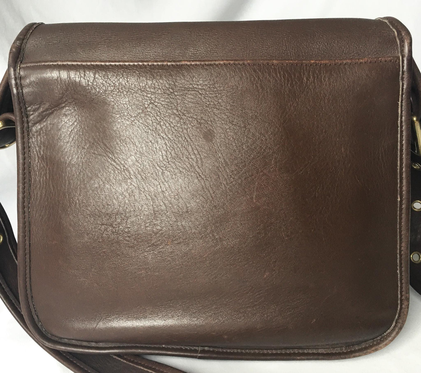 Vintage Coach Chocolate Brown Mahogany Stewardess Leather Crossbody, Style 9525, Vintage Classic Everyday Coach Bag