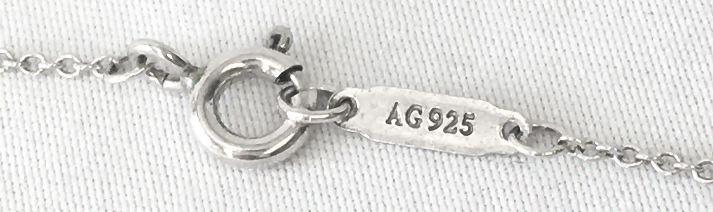 Tiffany & Co. 925 Sterling Silver Round Circle Ring Pendant 16 Inch Necklace