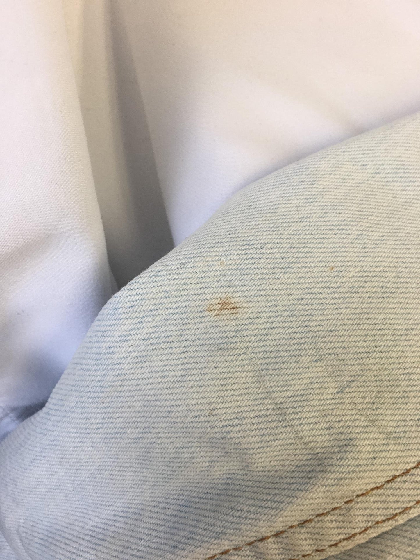 Vintage 90s Levi's Ultra Light Wash Sherpa Lined Denim Trucker Jacket, Men's Sz. L