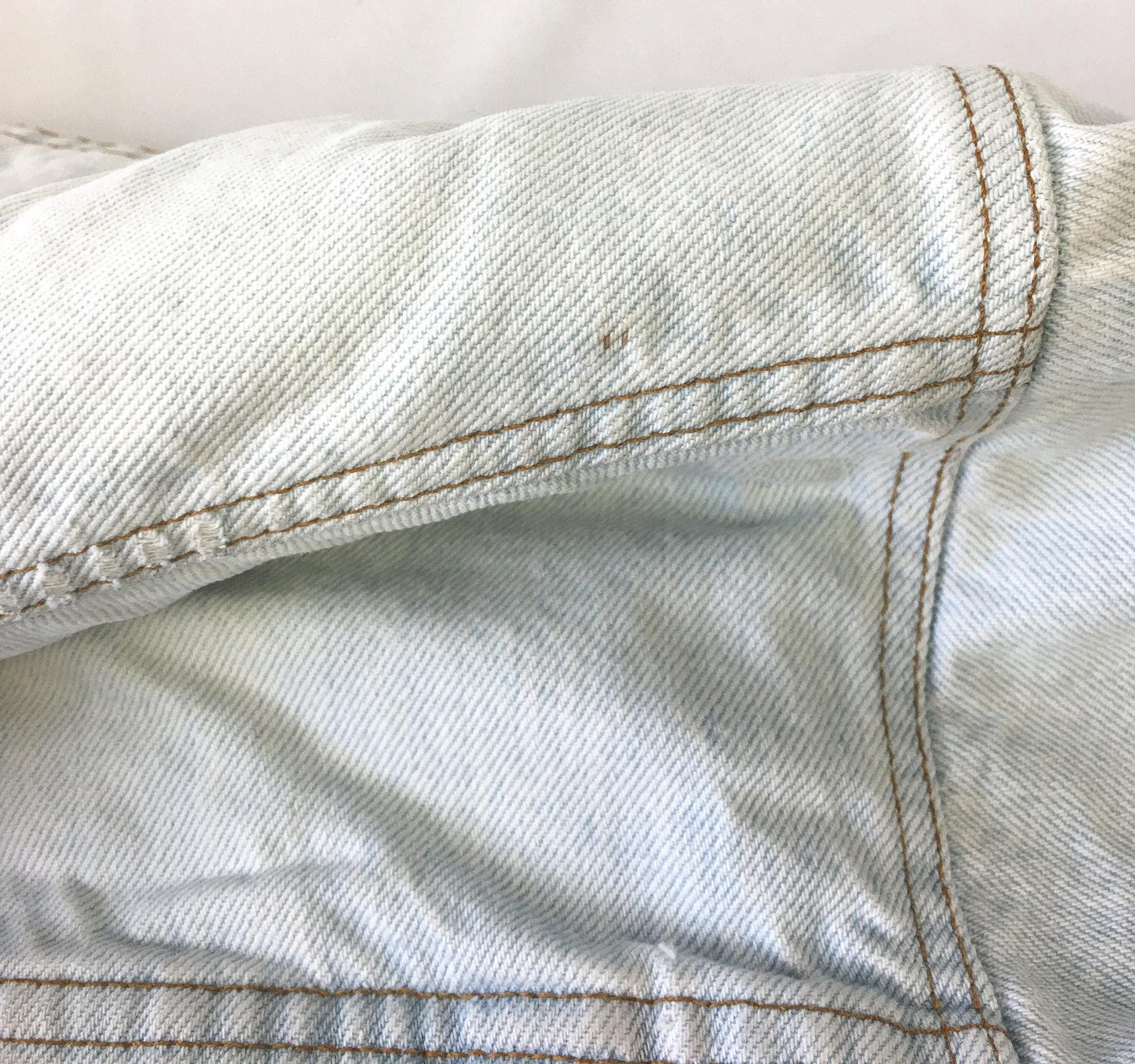 Vintage 90s Levi's Ultra Light Wash Sherpa Lined Denim Trucker Jacket, Men's Sz. L