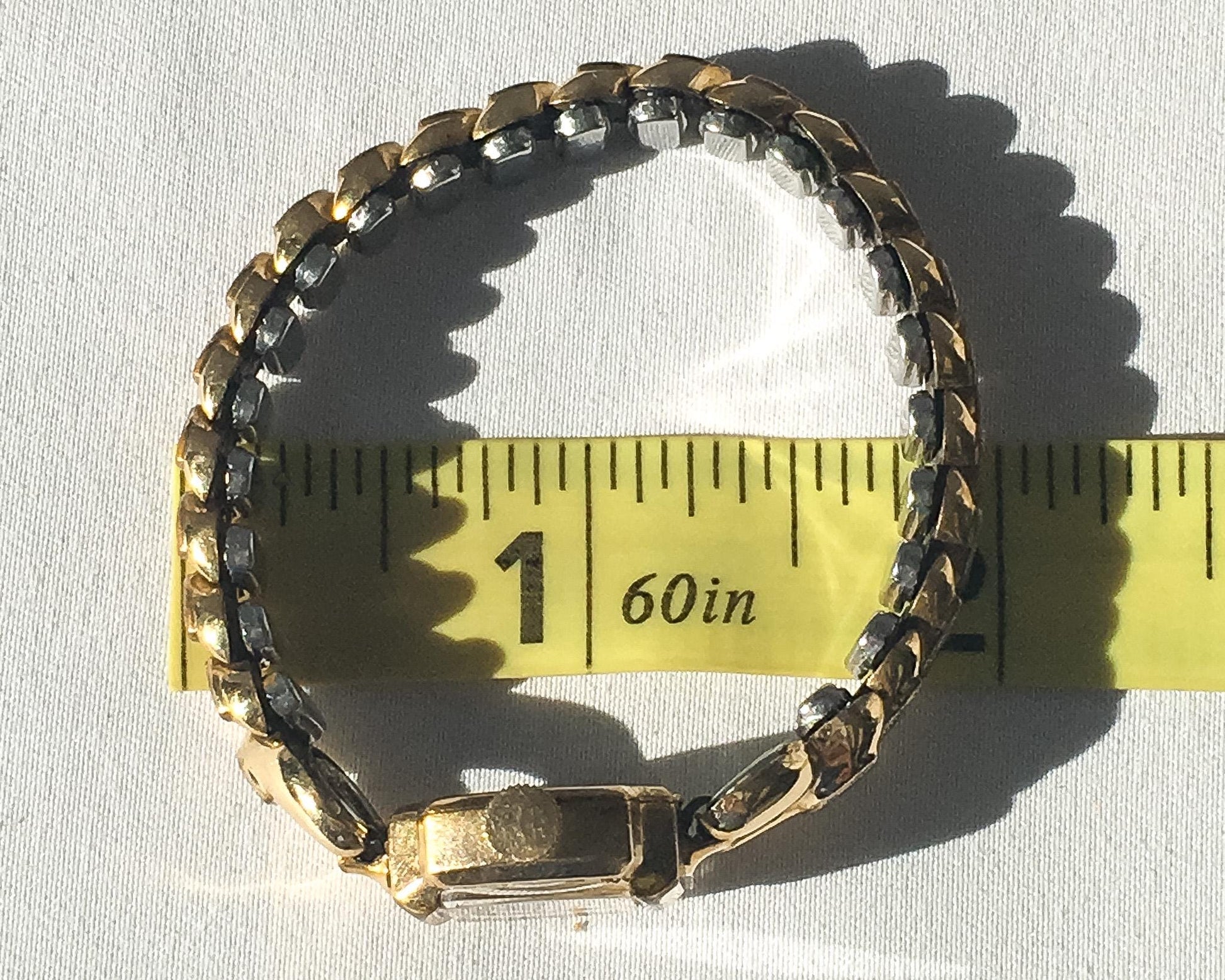 Vintage Bulova 10K Gold Filled Purple Glass Stone Expandable Wrist Watch, 4"-8", Unique Elegant Everyday Watch