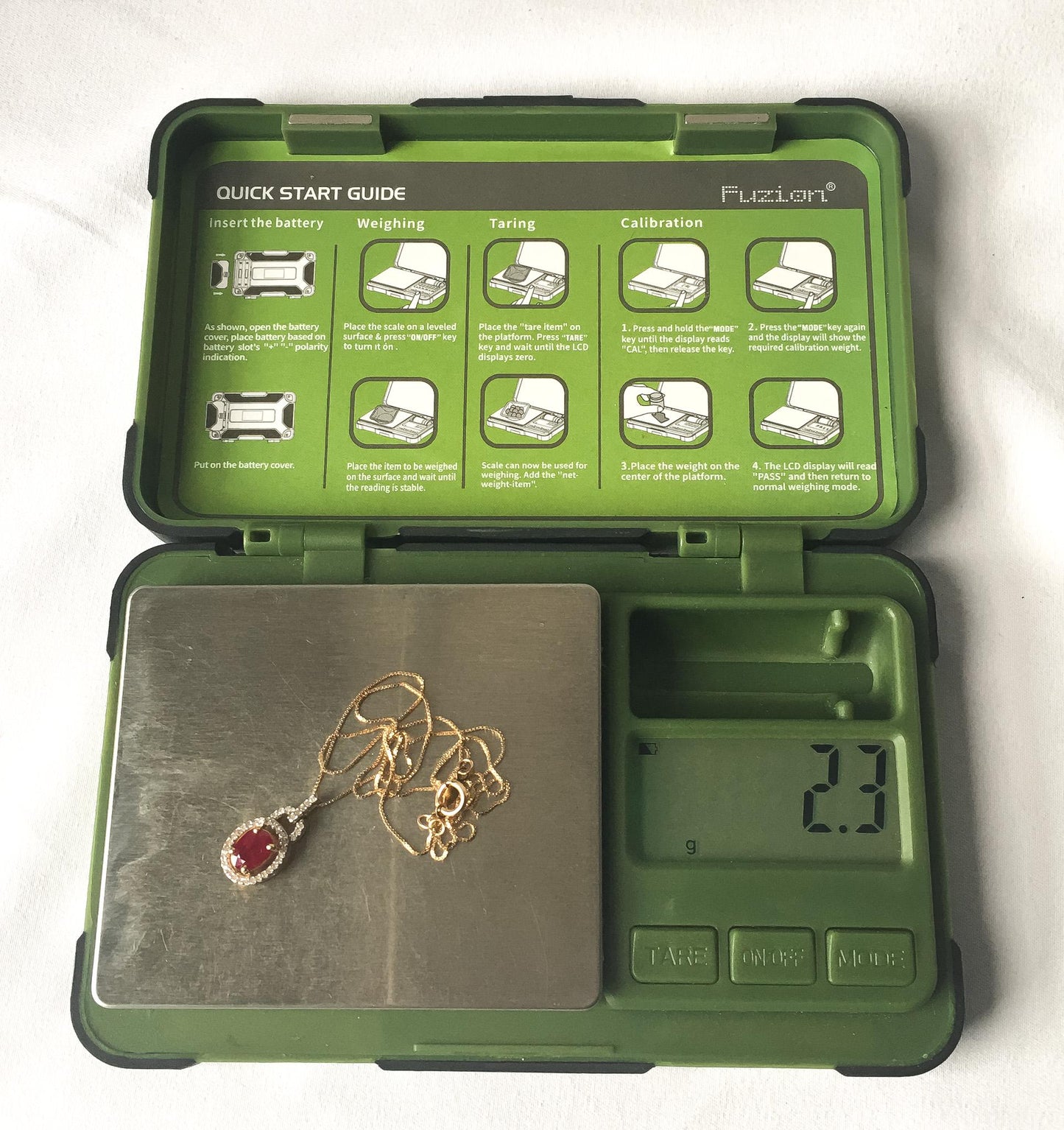 14K Yellow Gold Diamond Ruby Oval Pendant Box Chain Necklace, Roughly 18", Simple Elegant Everyday Necklace