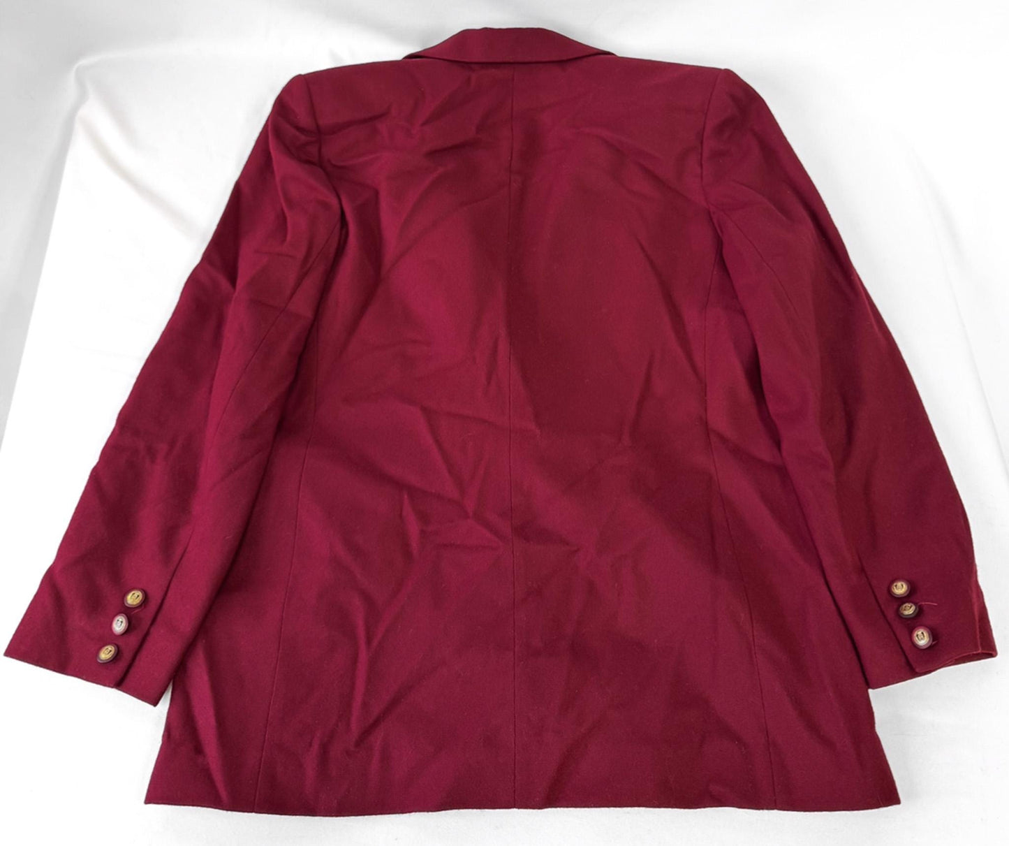 Vintage 90s Pendleton Burgundy Maroon Wool Blazer, Women's Sz. M