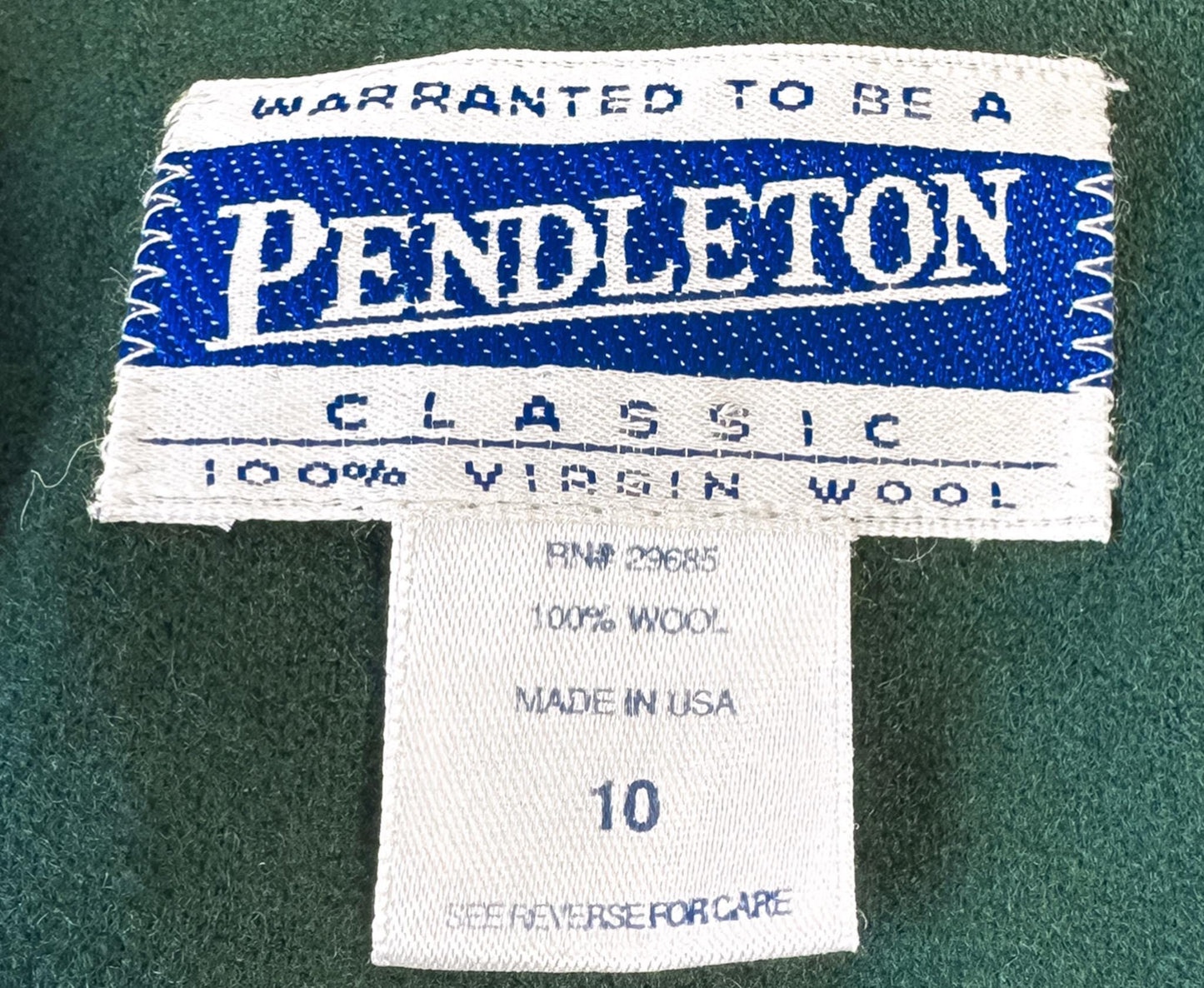 Vintage 90s Pendleton Forest Green Wool Blazer, Women's Sz. M