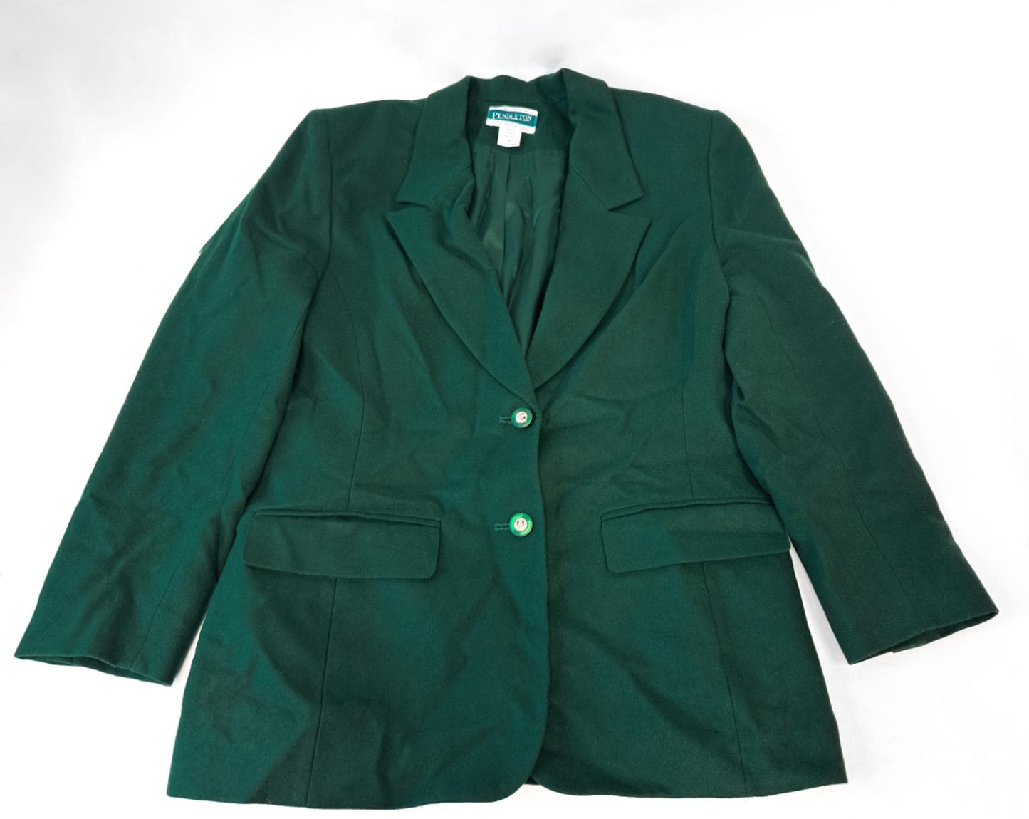 Vintage 90s Pendleton Forest Green Wool Blazer, Women's Sz. M