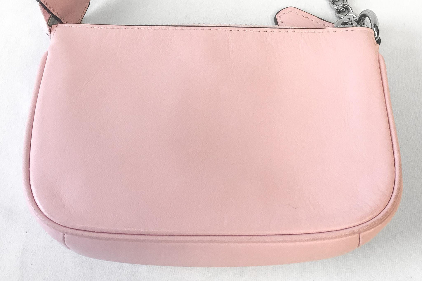 Modern Coach Nolita Baby Pink Chain Strap Mini Bag Wristlet, Style 64791, Y2K 00s Coach Accessories