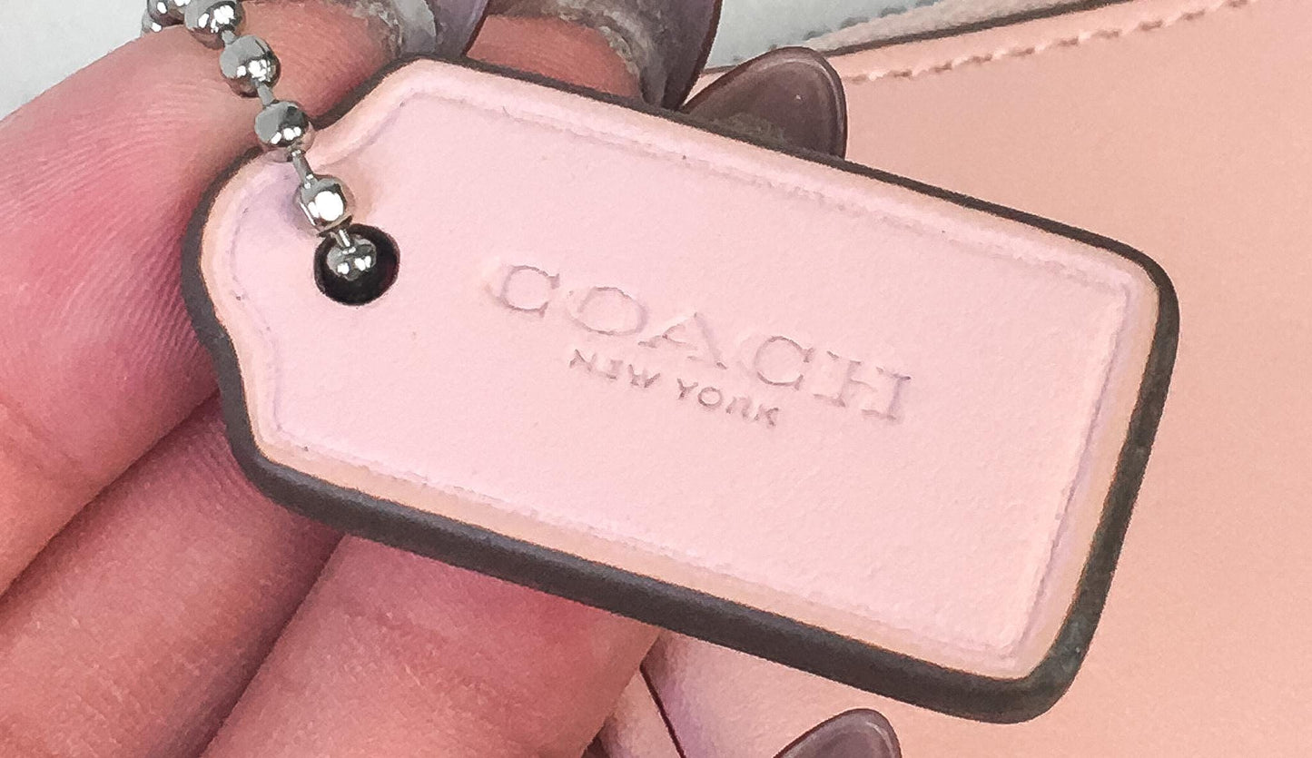 Modern Coach Nolita Baby Pink Chain Strap Mini Bag Wristlet, Style 64791, Y2K 00s Coach Accessories