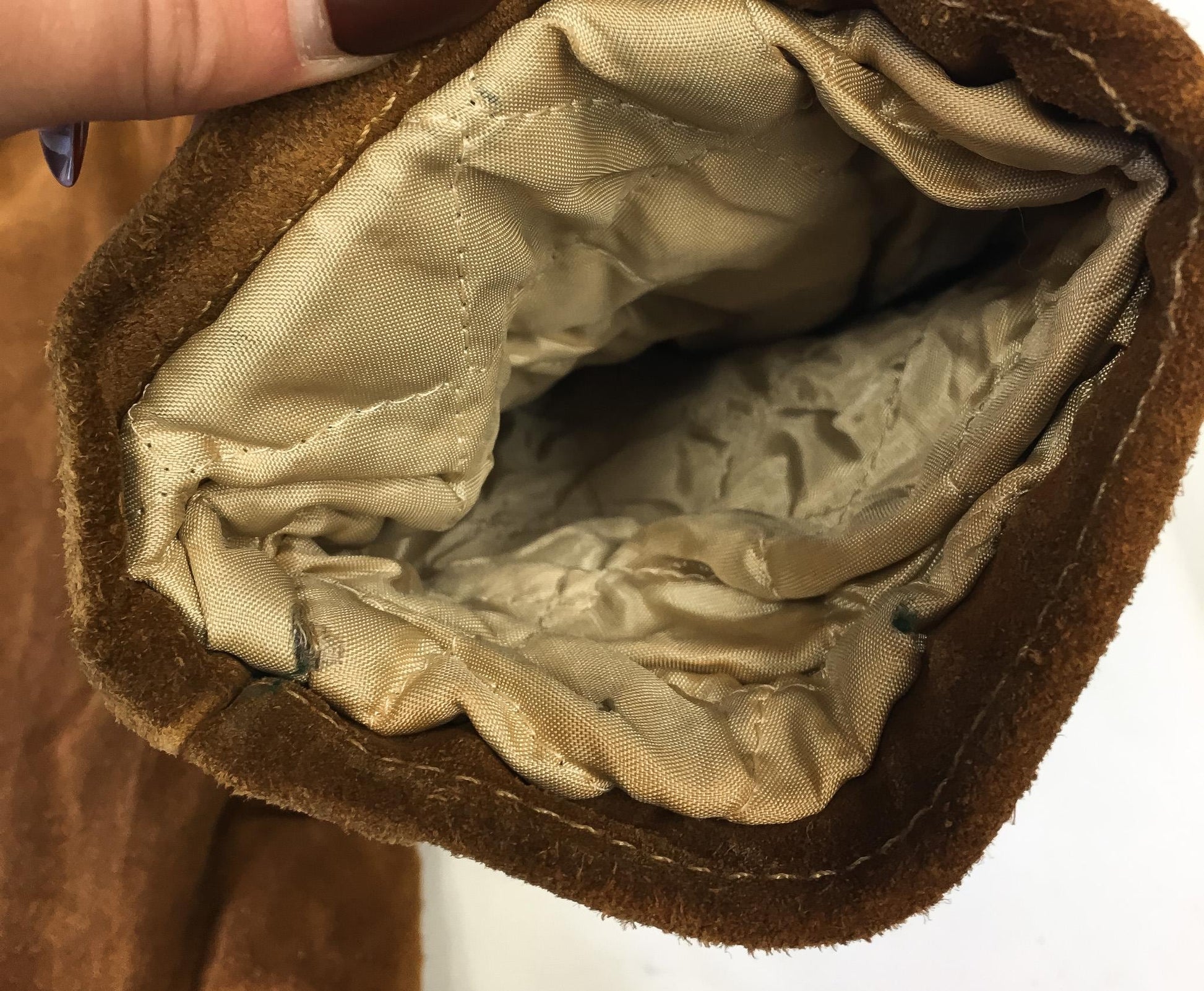 Vintage 70s JCPenney Brown Suede Sherpa Fur Jacket, Men's Sz. M/L