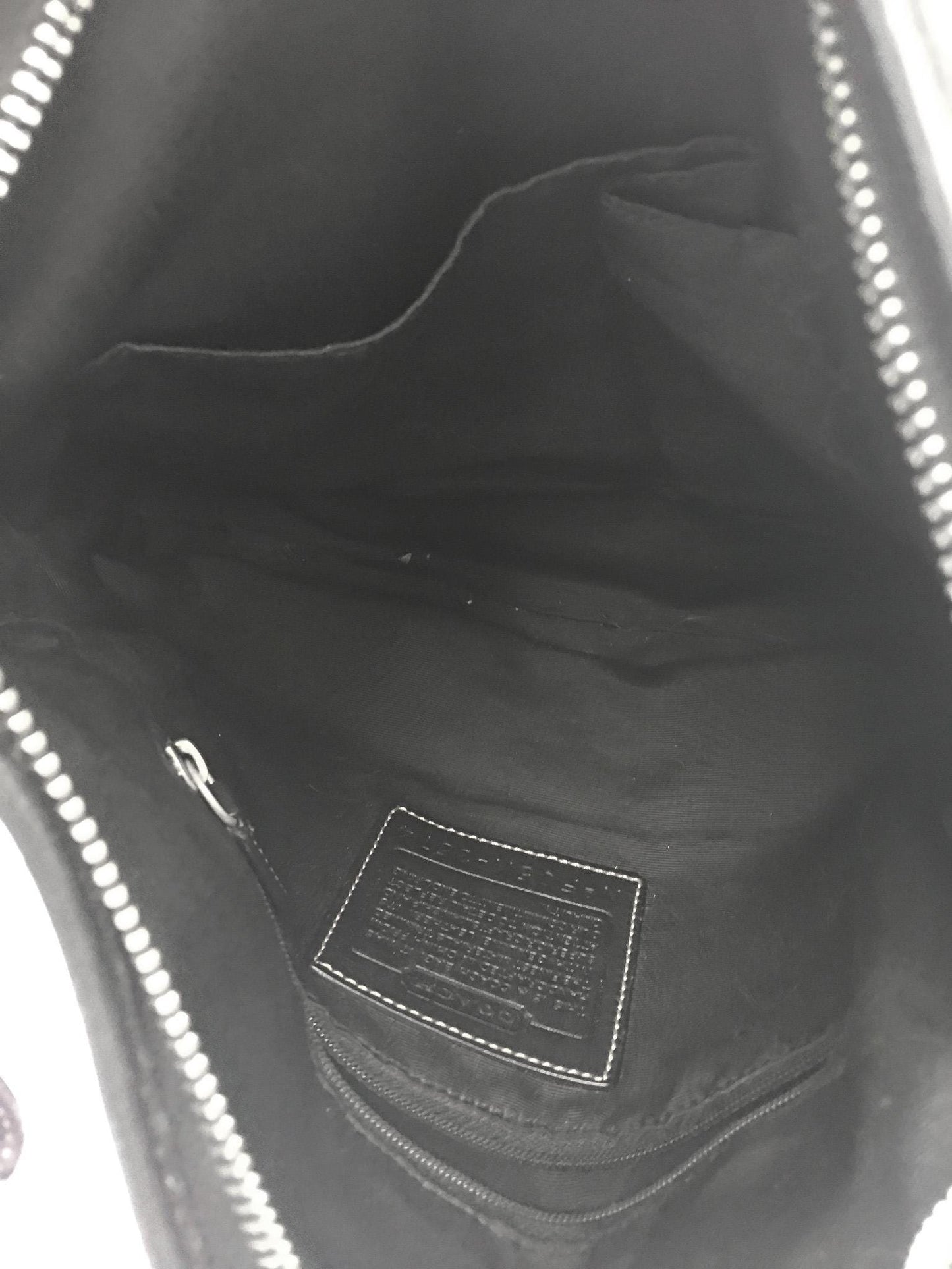 Y2K 00s Coach Black Jacquard Signature Duffle Shoulder Crossbody Bag, Style 3574, Y2K Coach Handbag