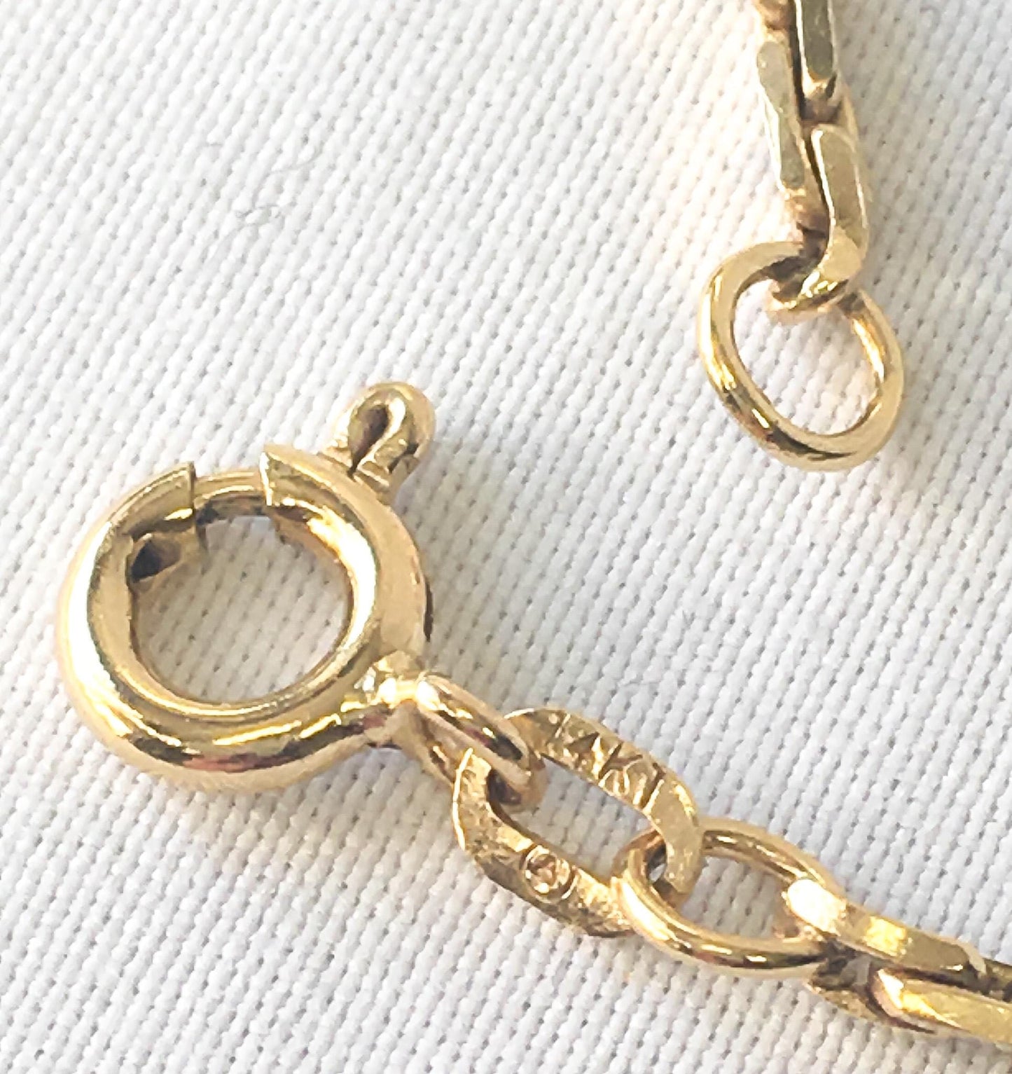 Vintage 14K Italy Yellow Gold Square Cobra Chain Link Necklace, 23", Approx. 2mm, Simple Elegant Everyday Minimalist Layering Chain