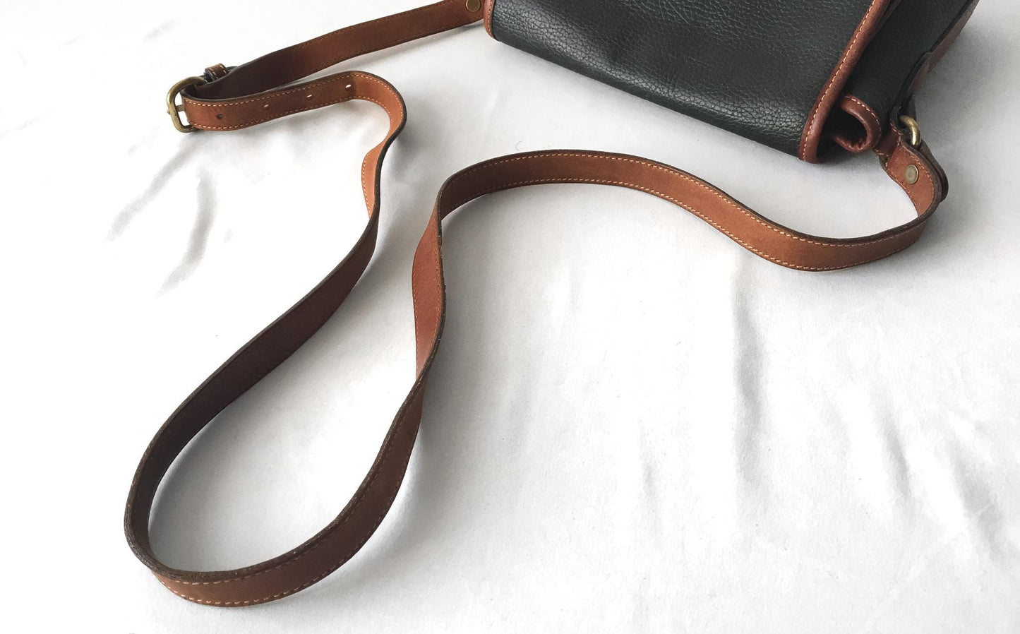 Vintage 90s Coach Sheridan Greensboro Black Crossbody Bag, Made in Italy