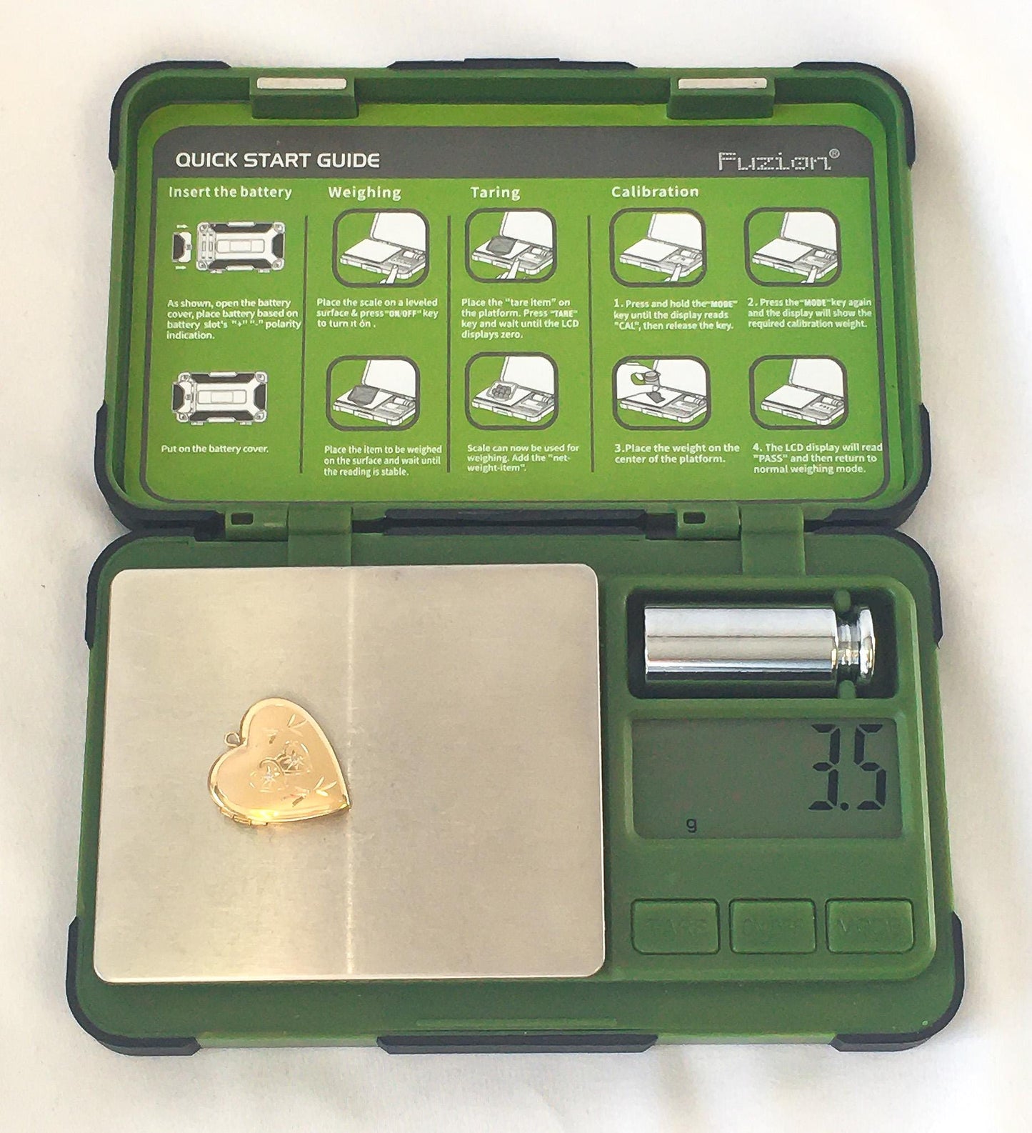 Vintage 14K Yellow Gold Heart Locket Pendant with Etched Detail