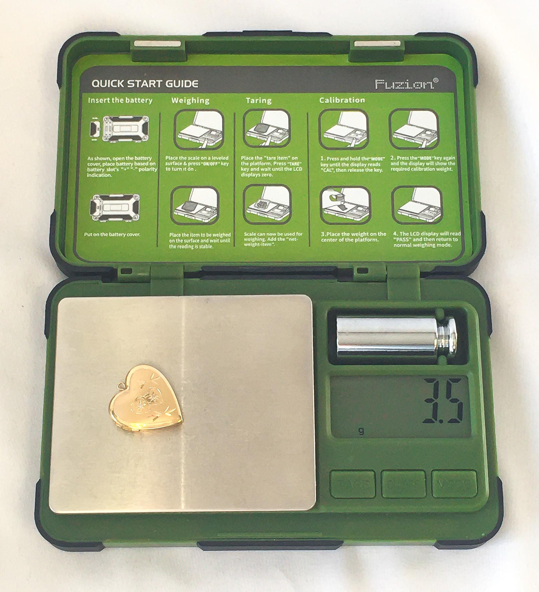 Vintage 14K Yellow Gold Heart Locket Pendant with Etched Detail