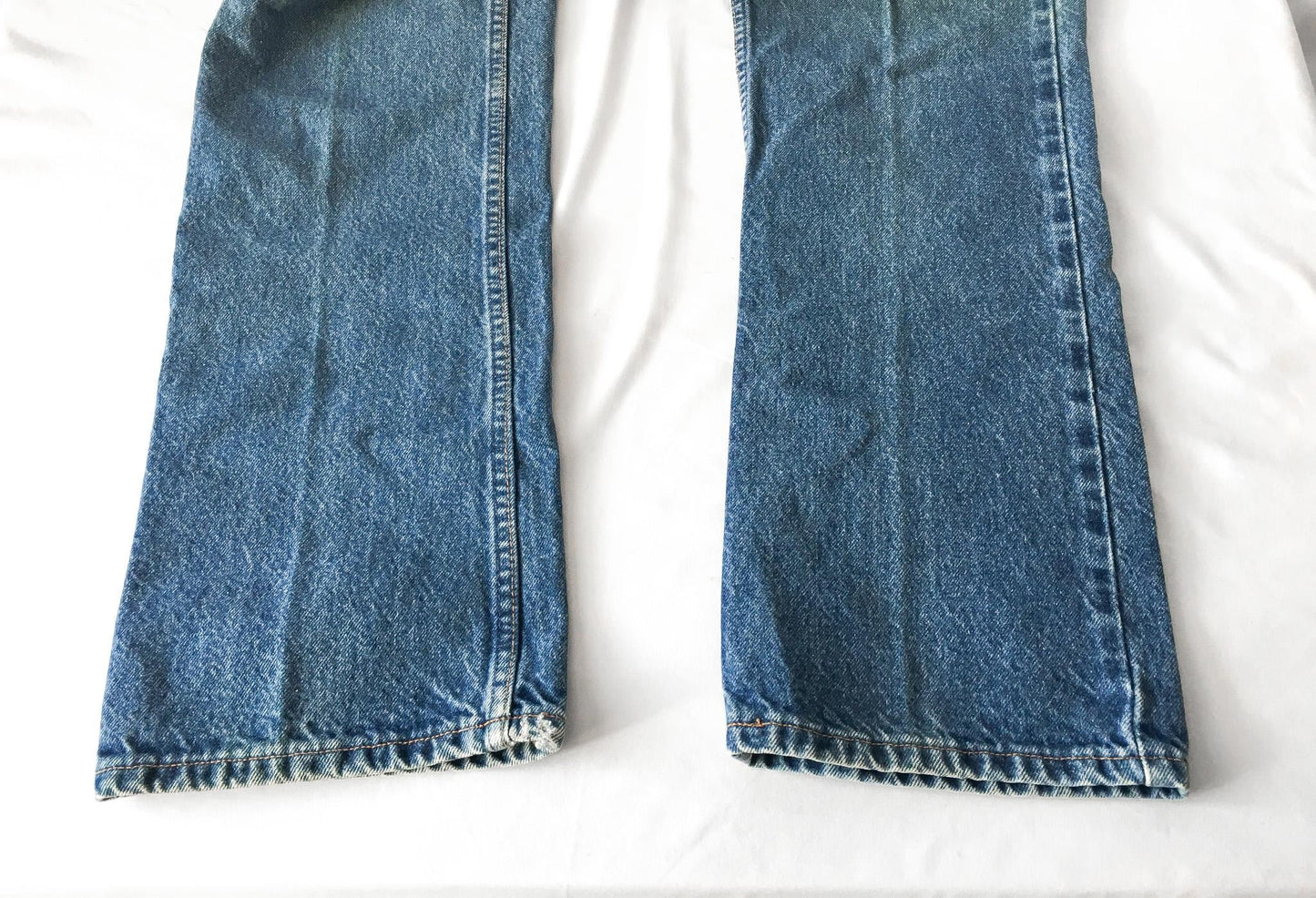 70s Levis Orange Tab 517 Medium Wash High Rise Bootcut Jeans, Unisex Sz. 33" x 29"