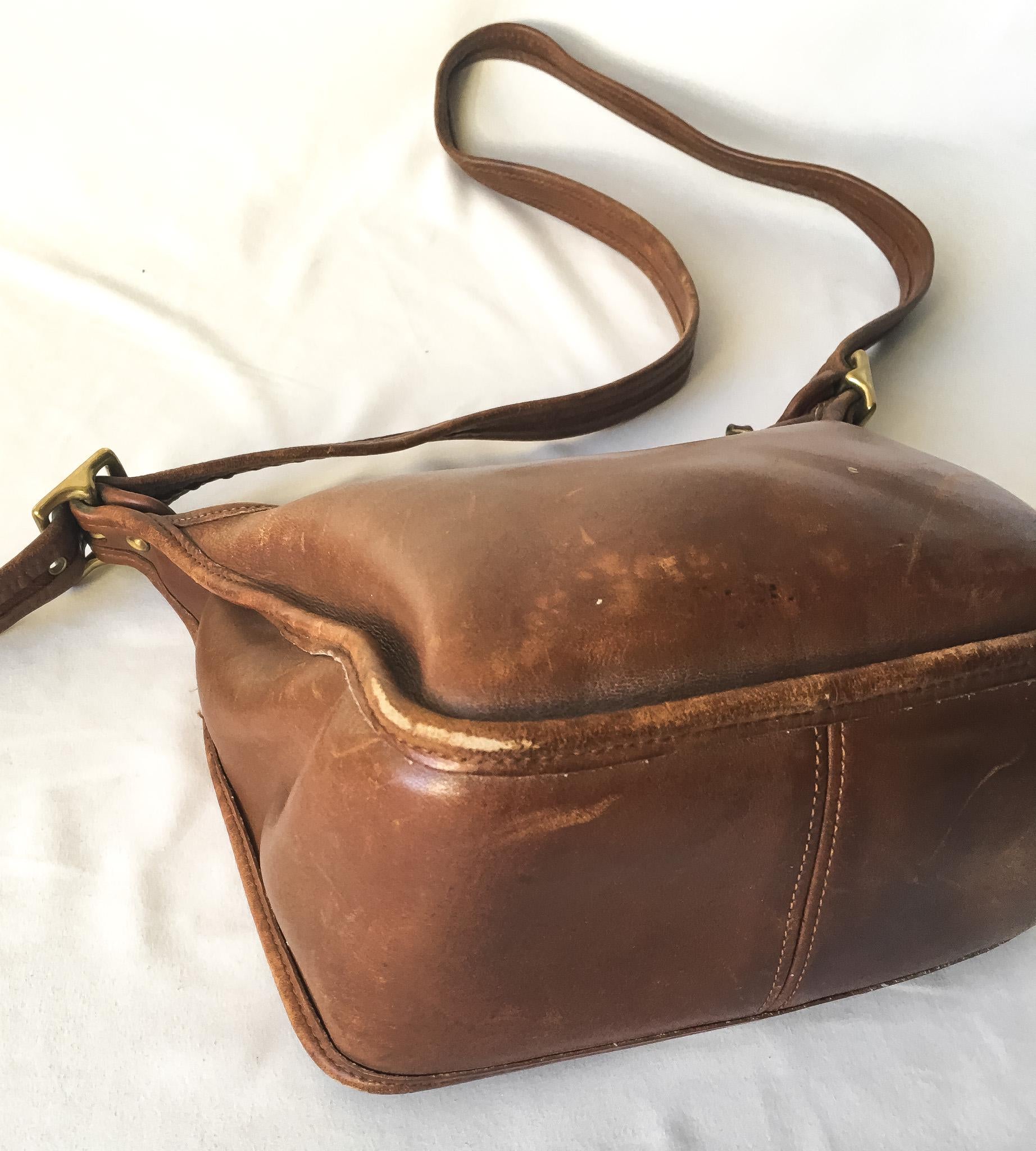 Vintage Coach Janice Legacy Brown Leather Crossbody Bag, Style 9950