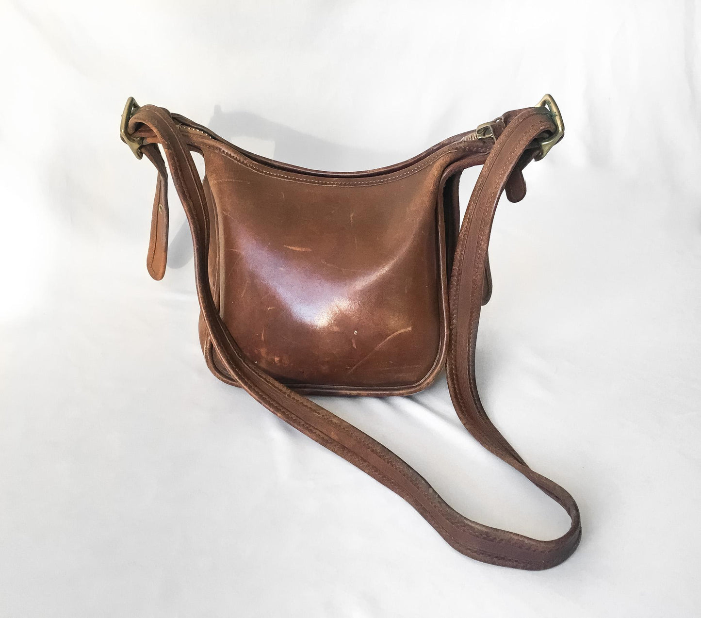 Vintage Coach Janice Legacy Brown Leather Crossbody Bag, Style 9950