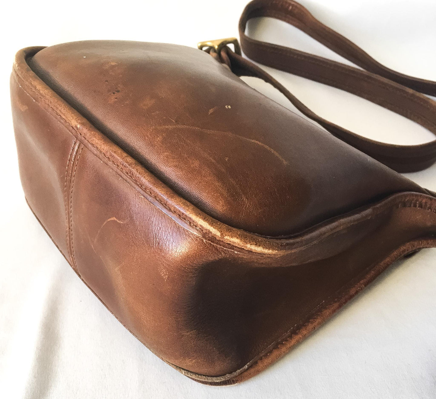 Vintage Coach Janice Legacy Brown Leather Crossbody Bag, Style 9950