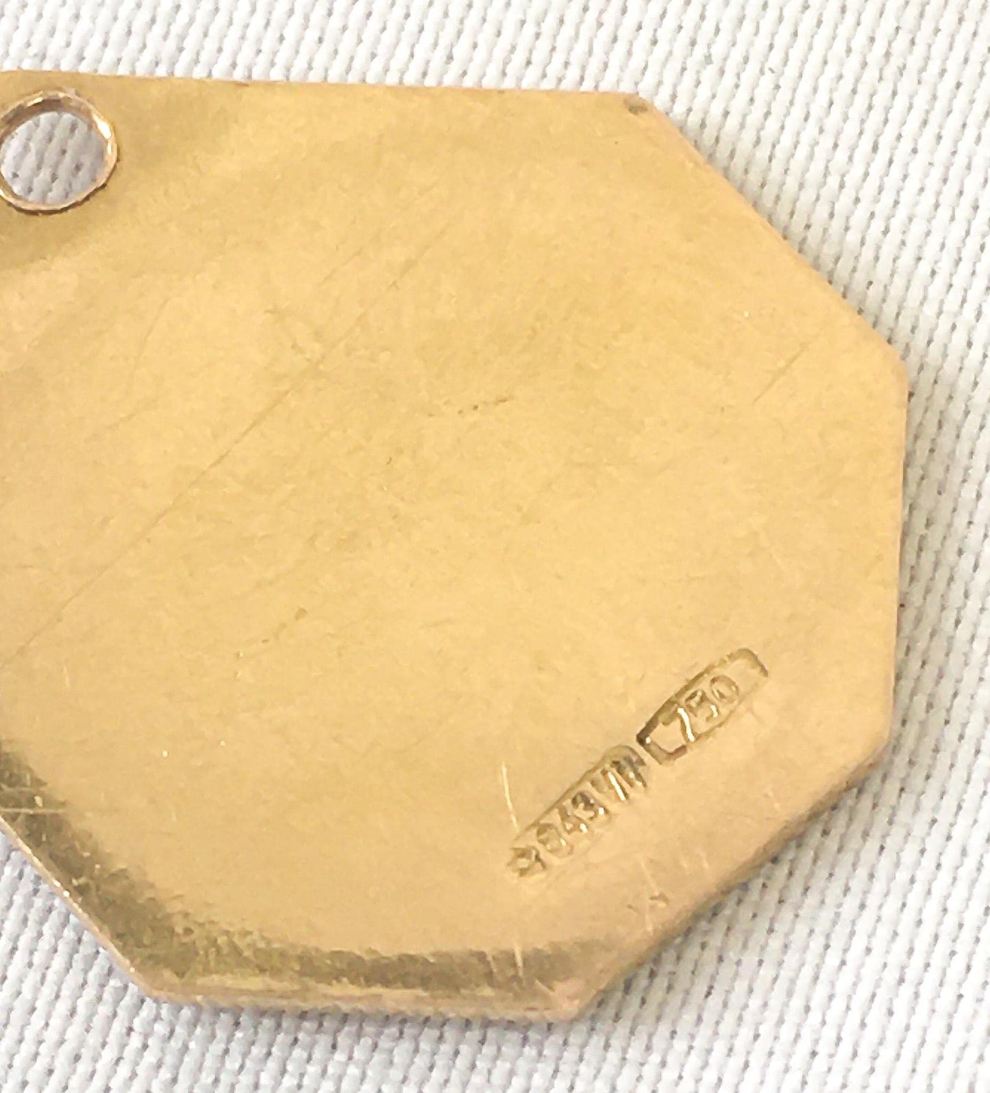 Vintage 18K 750 Yellow Gold Cherub Angel Teardrop Shaped Pendant, Dainty Simple Everyday Pendant