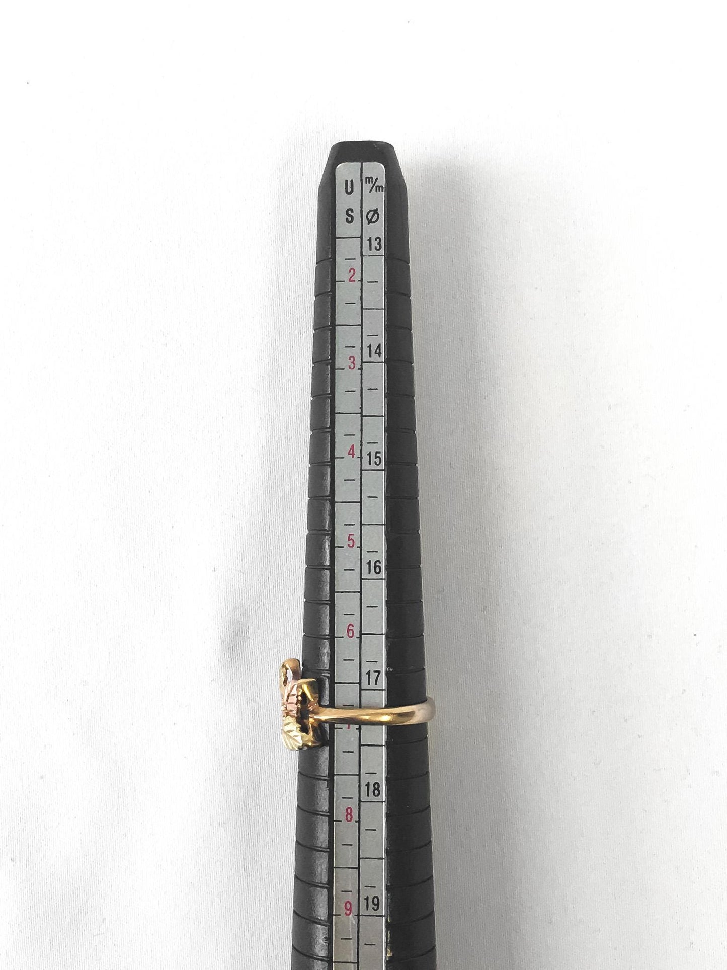 Vintage 10K JCO Black Hills Gold Tri-Color Leaf Ring, Sz. 6.75-7, Vintage Black Hills Jewelry