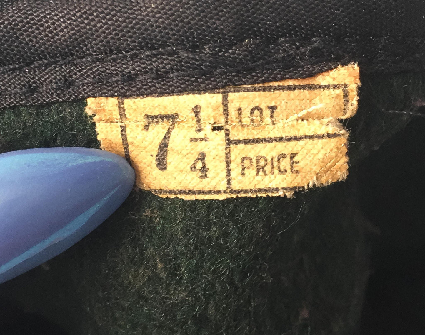 Vintage Green Wool Trapper Style Quilted Hunting Cap, Sz 7 1/4