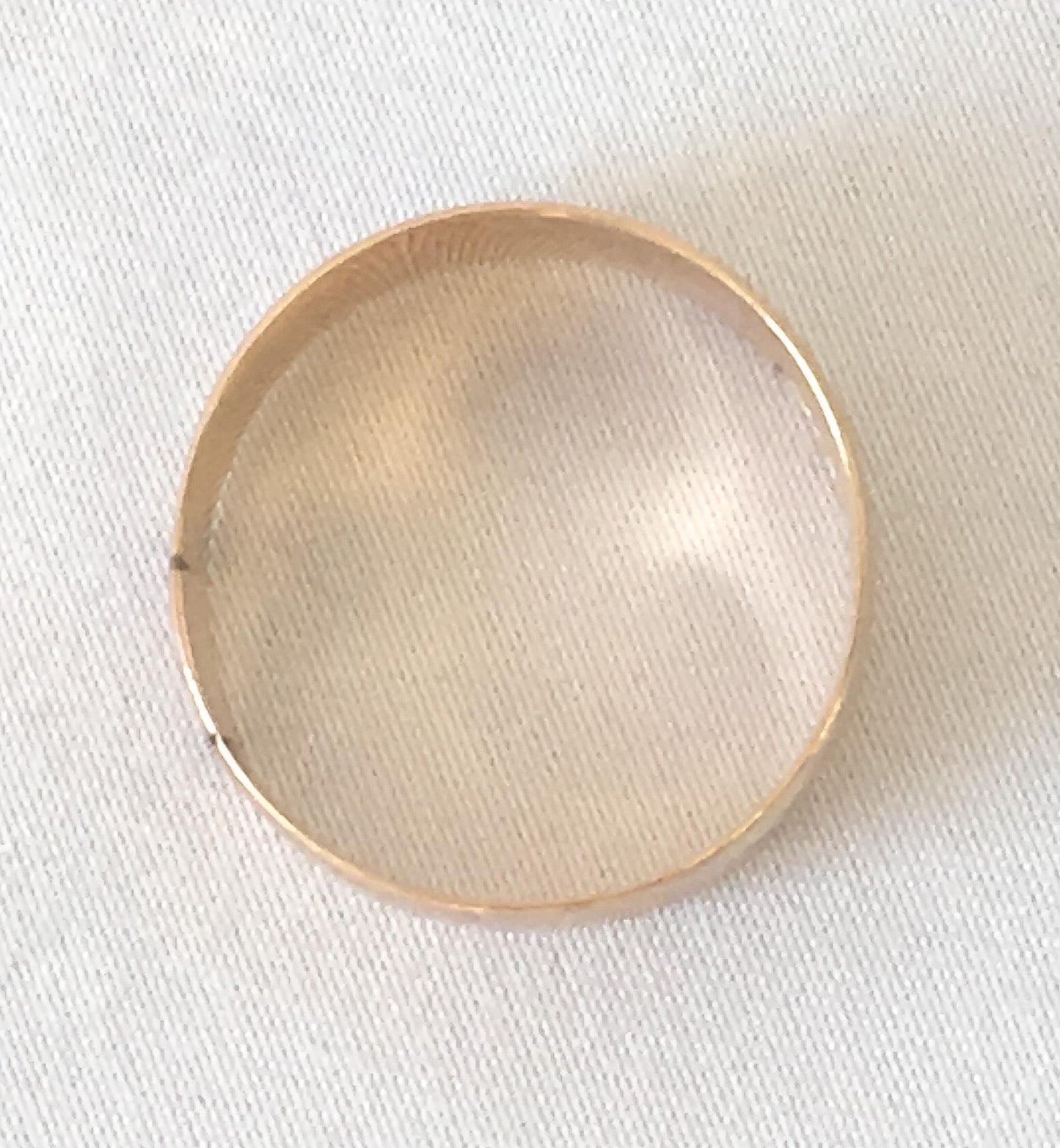 Vintage 14K Yellow Gold Smooth Thick Band Ring, Sz. 9, 7mm Width, Simple Everyday Stackable Ring