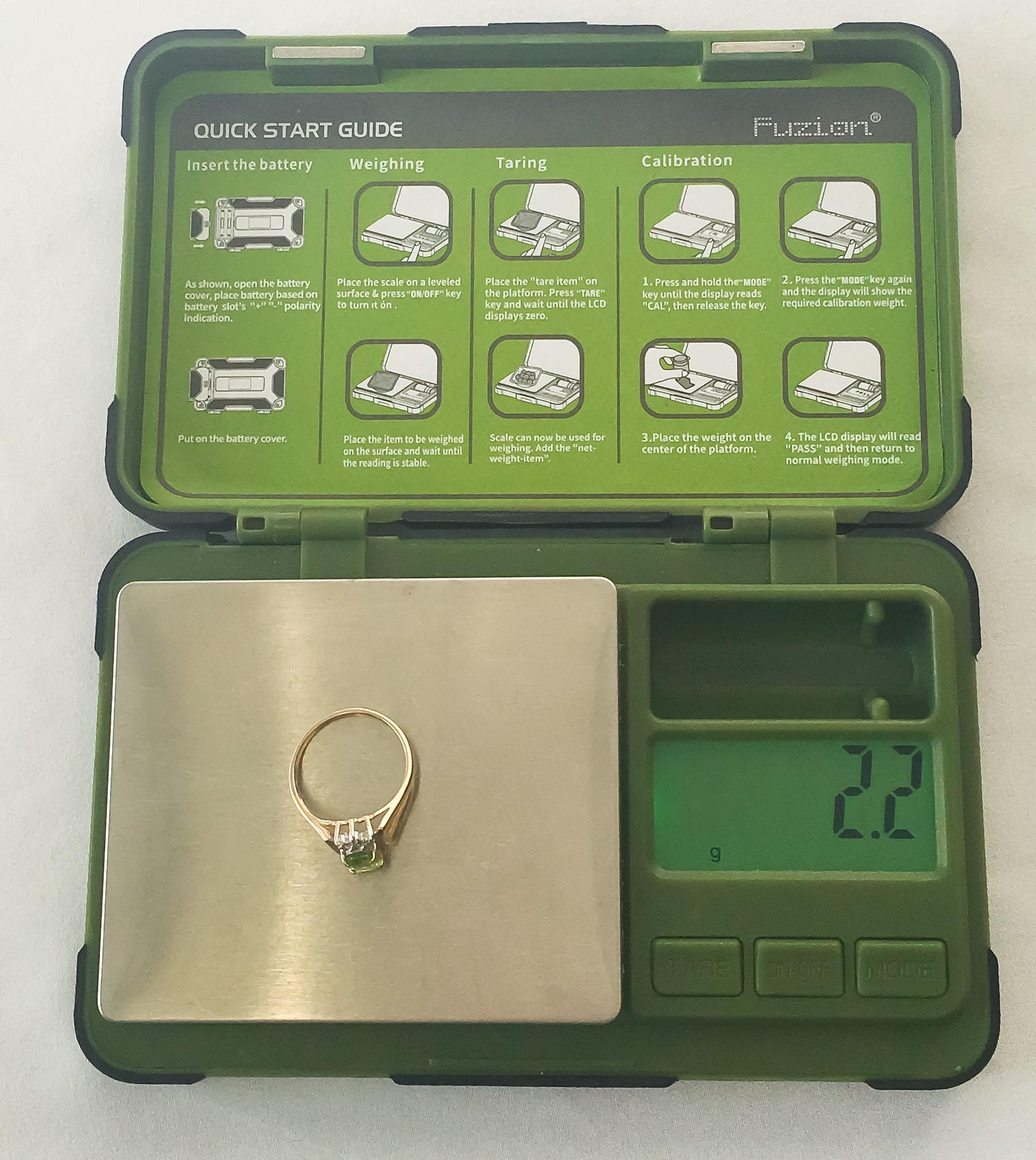 Vintage 10K Green Spinel White Sapphire Cluster Ring, Sz. 6.25, Vintage Art Deco Style Cocktail Statement Ring