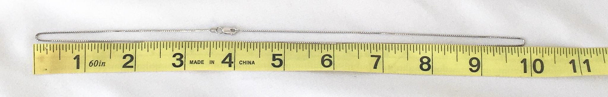 Vintage 14K White Gold Box Chain Necklace, Roughly 20", Roughly 1mm Width, Simple Everyday Unisex Layering Chain