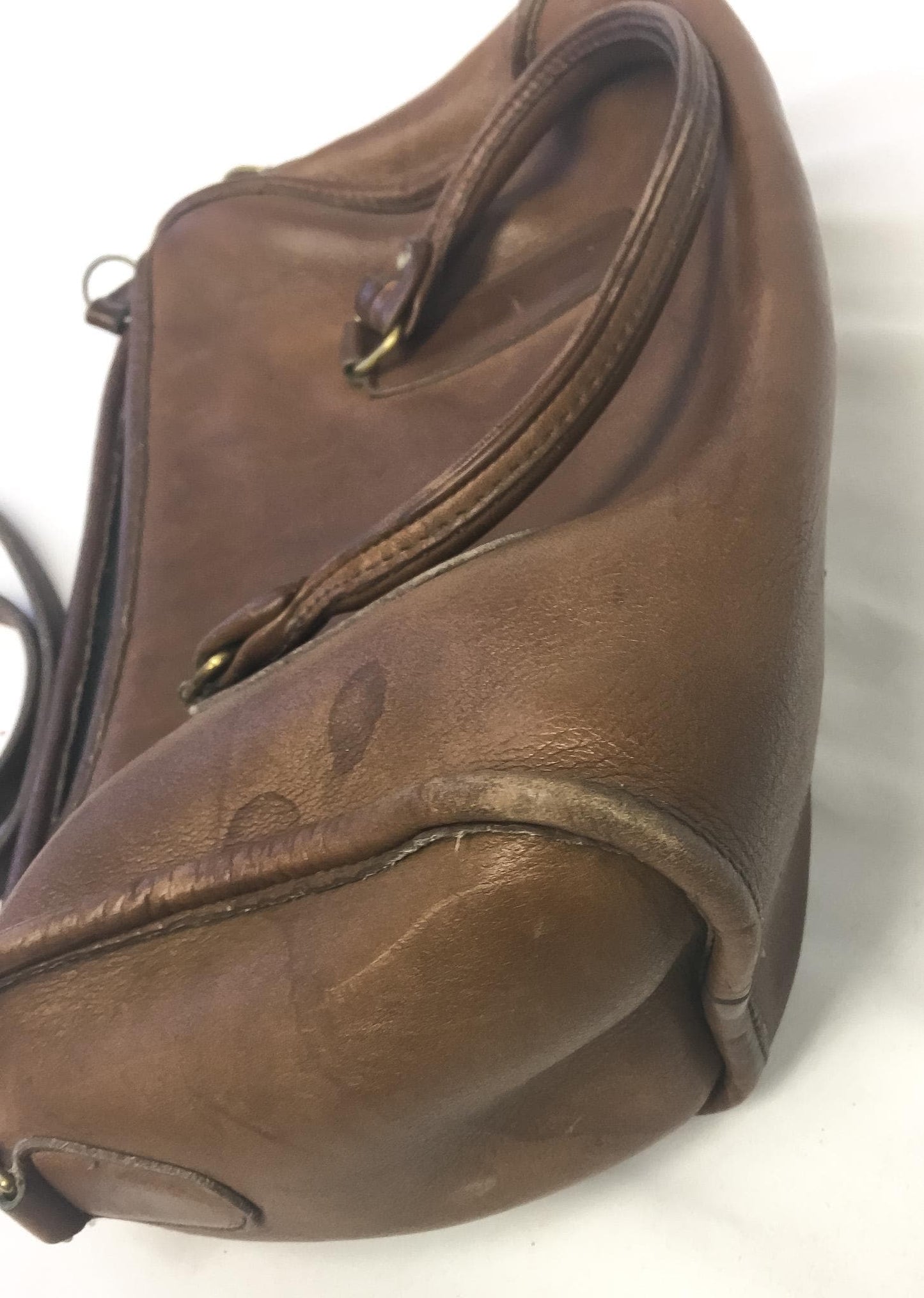 Vintage 60s/70s Coach Madison Brown Leather Satchel with Detachable Crossbody Strap, Vintage Rare Coach Handbag