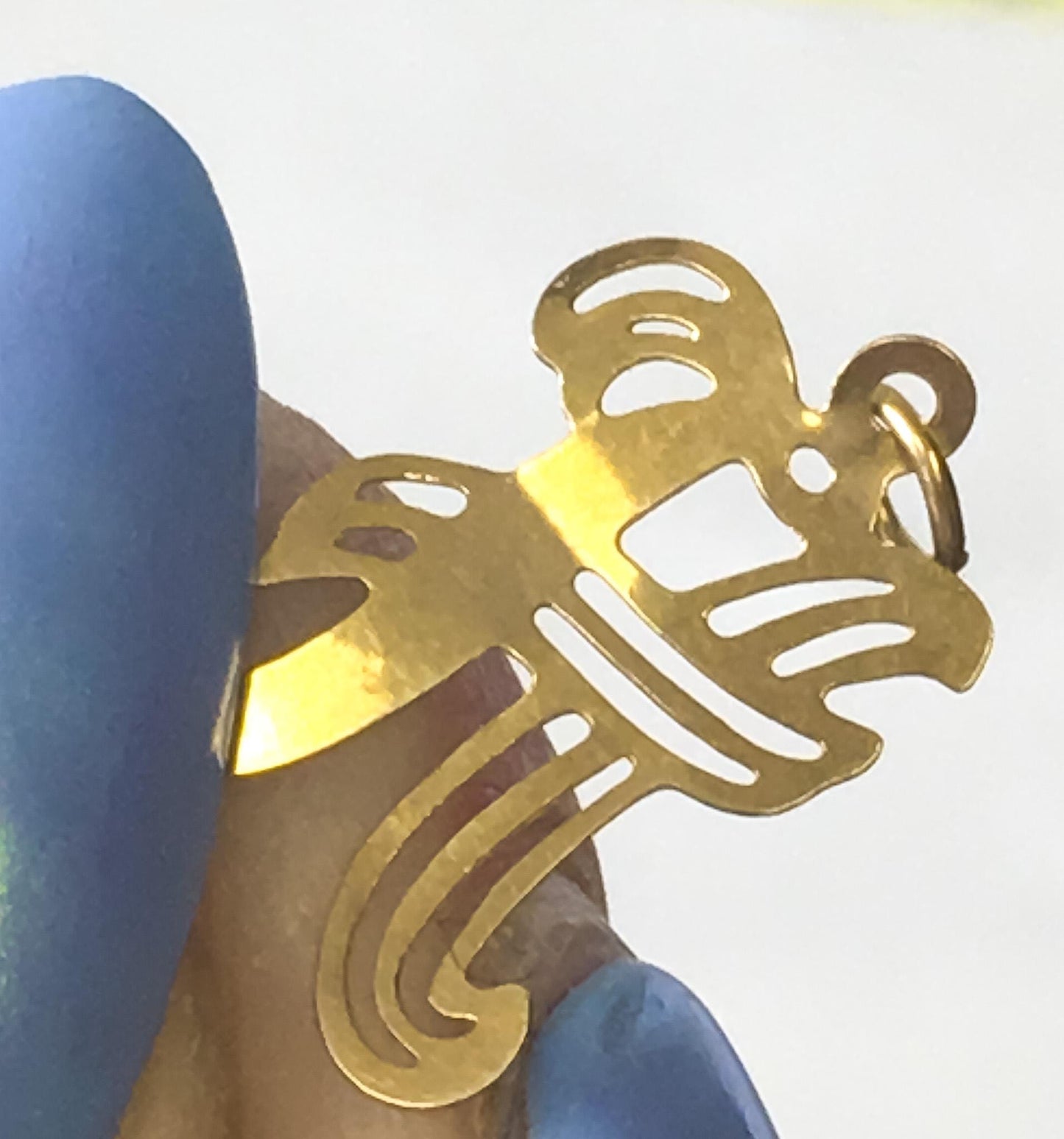 Vintage 14K 'H' Cursive Initial Monogram Pendant, Simple Dainty Everyday Minimalist Pendant