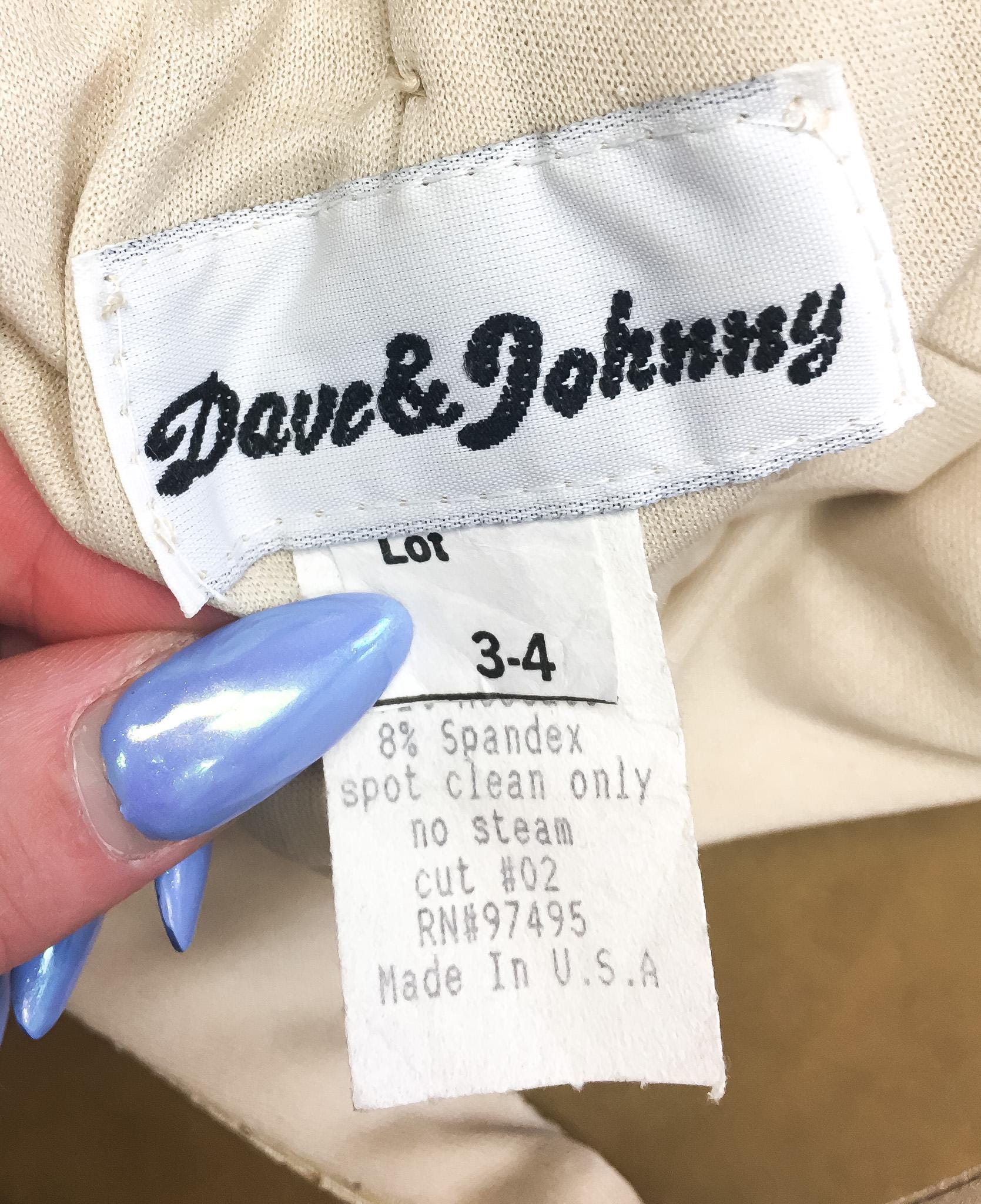 90s Dave and Johnny Beige Champagne Glitter Marilyn Monroe Style Open Back Bodycon Dress, Sz. 4, Art Deco Cocktail Style Evening Gown