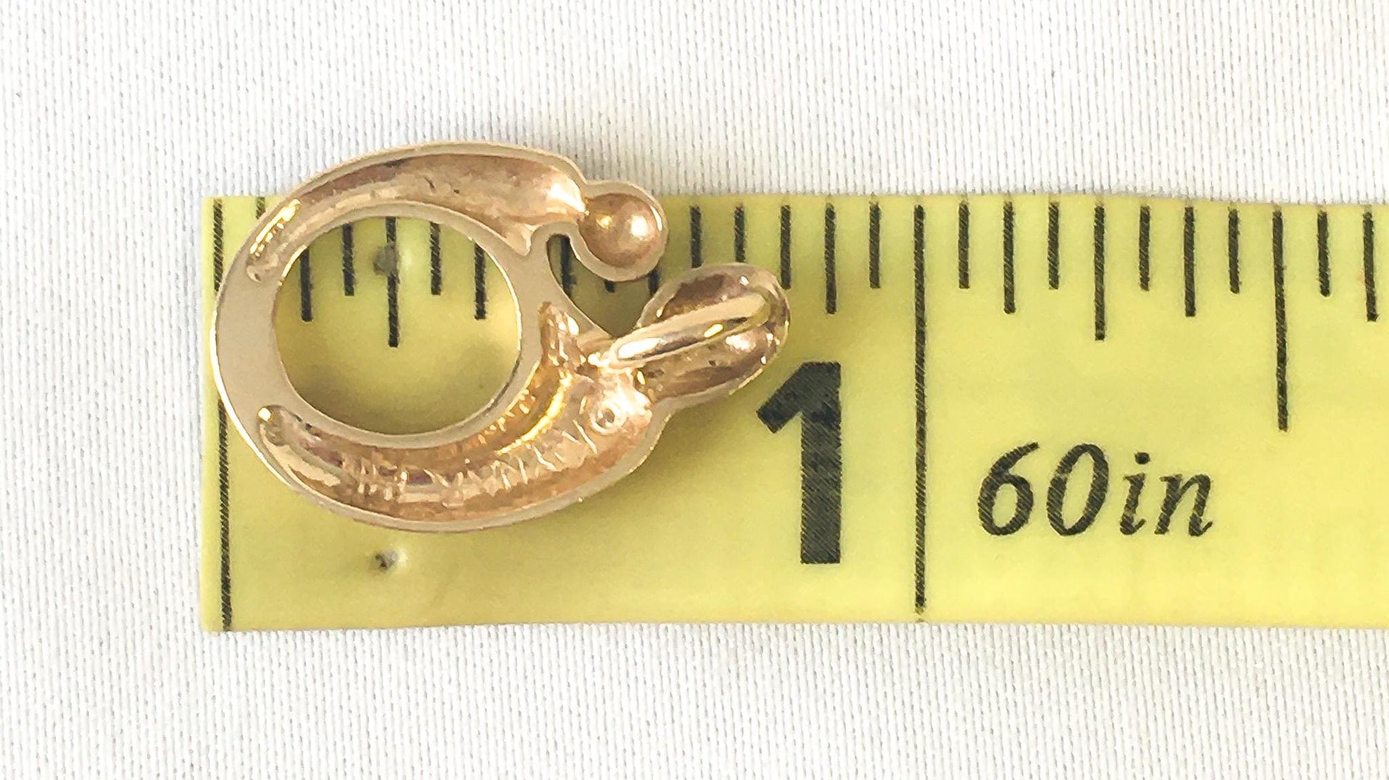 14K Kaynar Yellow Gold Mother Child Freeform Pendant