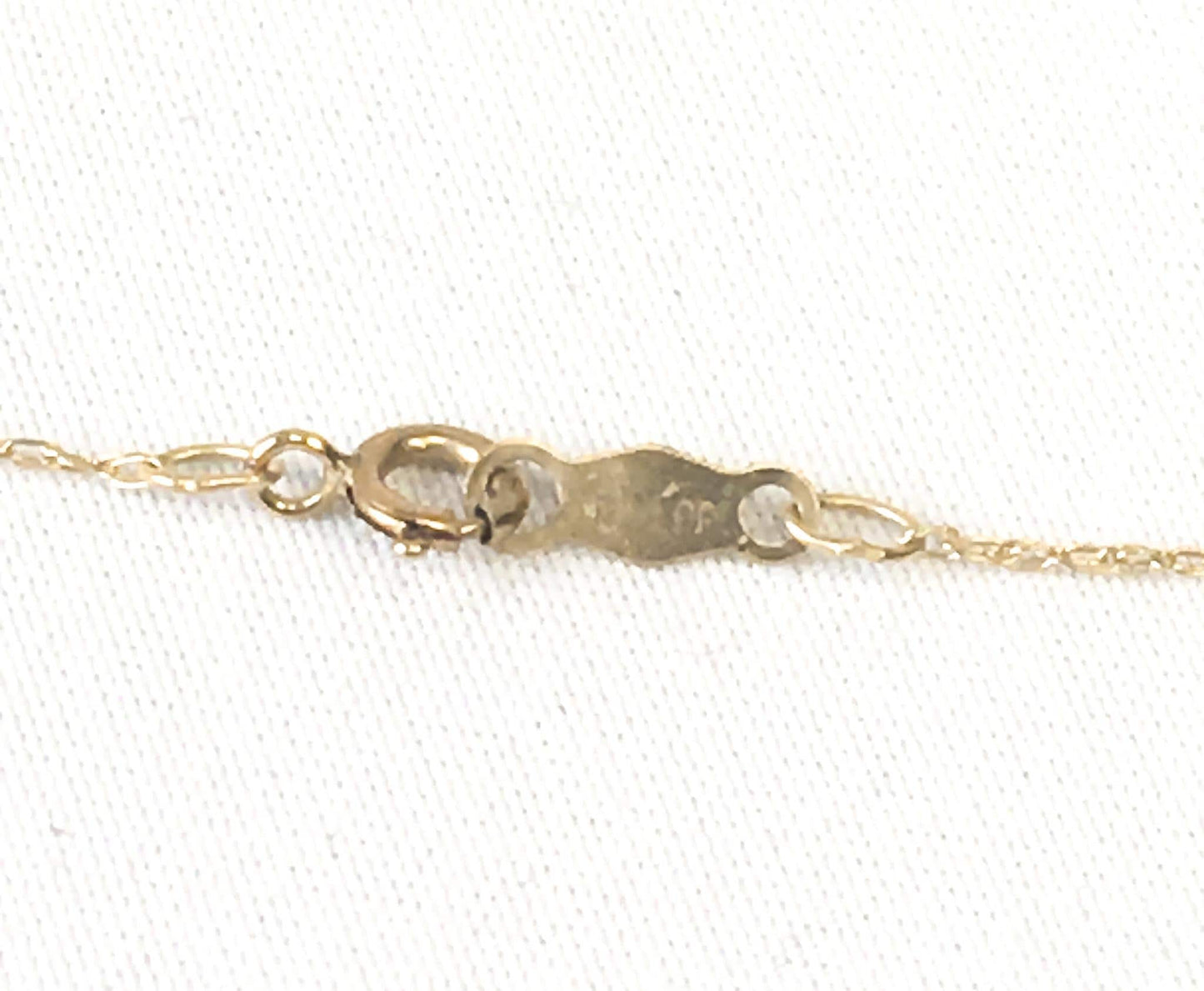 Vintage 10K Yellow Gold Open Faced Heart with Puffy Heart Detail 16" Necklace, Simple Elegant Heart Necklace