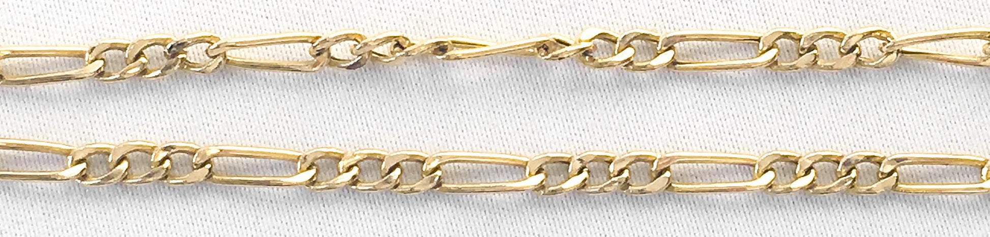 Vintage 14K Sand Dollar Pendant Necklace on 14K Italy Figaro Chain, 18", Beachy Boho Coastal Nautical Jewelry