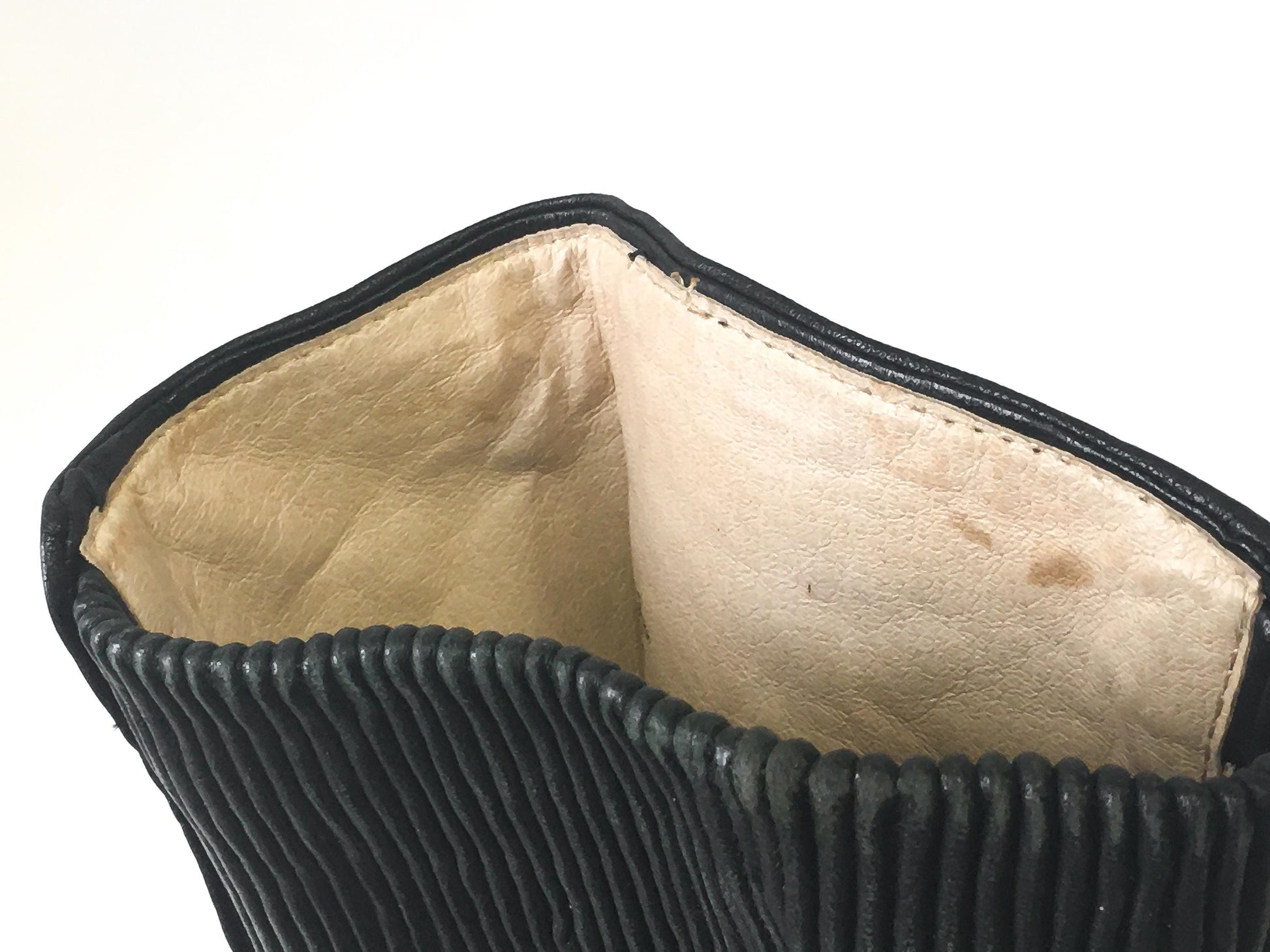 Vintage Frye Melissa Scrunch Black Leather Knee High Boots, Women's Sz. 9.5M