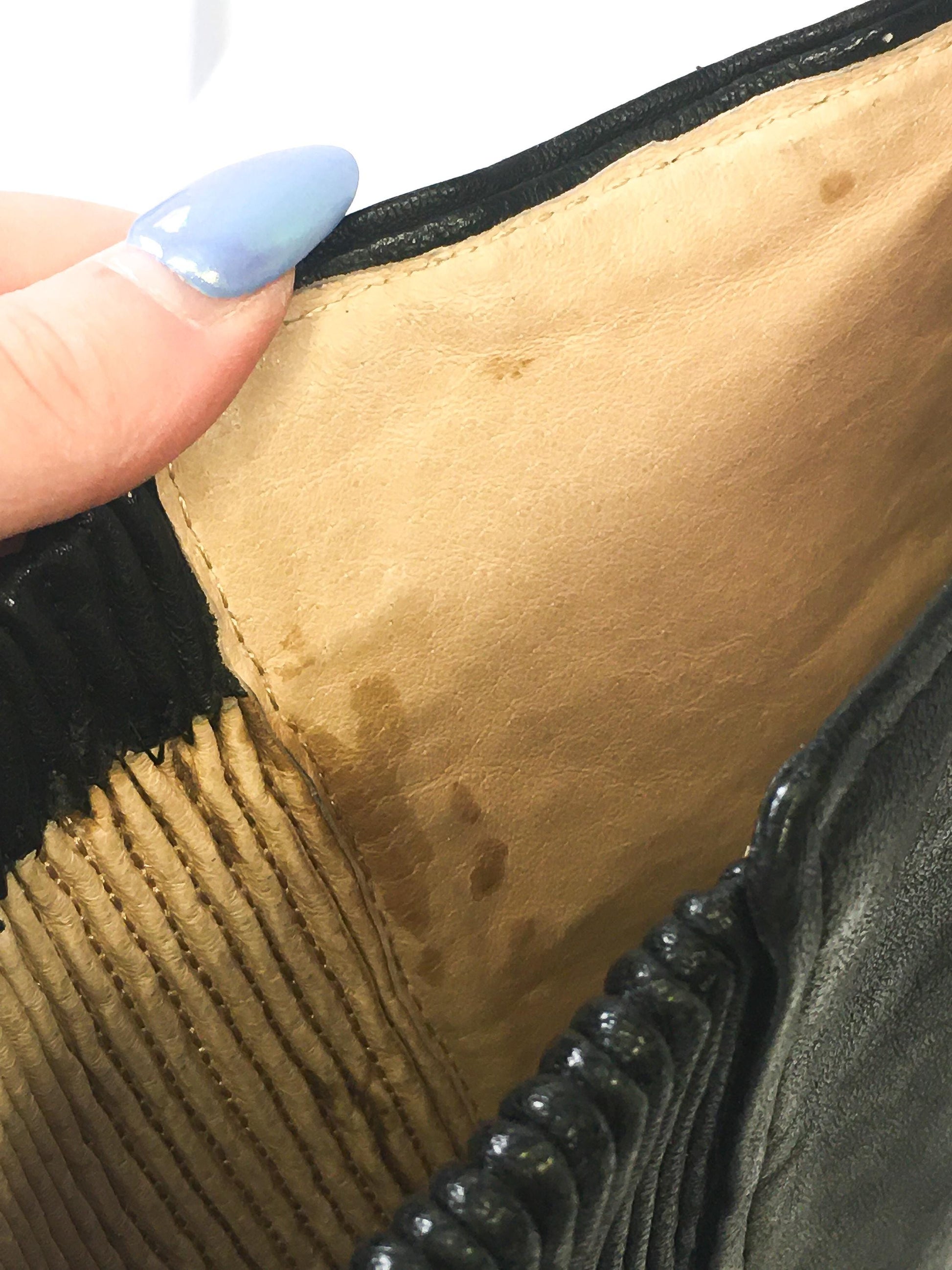 Vintage Frye Melissa Scrunch Black Leather Knee High Boots, Women's Sz. 9.5M