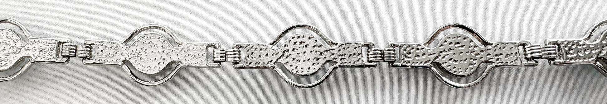 Vintage Silver Blue Stone Faux Turquoise Circular Adjustable Chain Link Belt, 33" - 40" Waist, Unique Statement Retro Style Belt