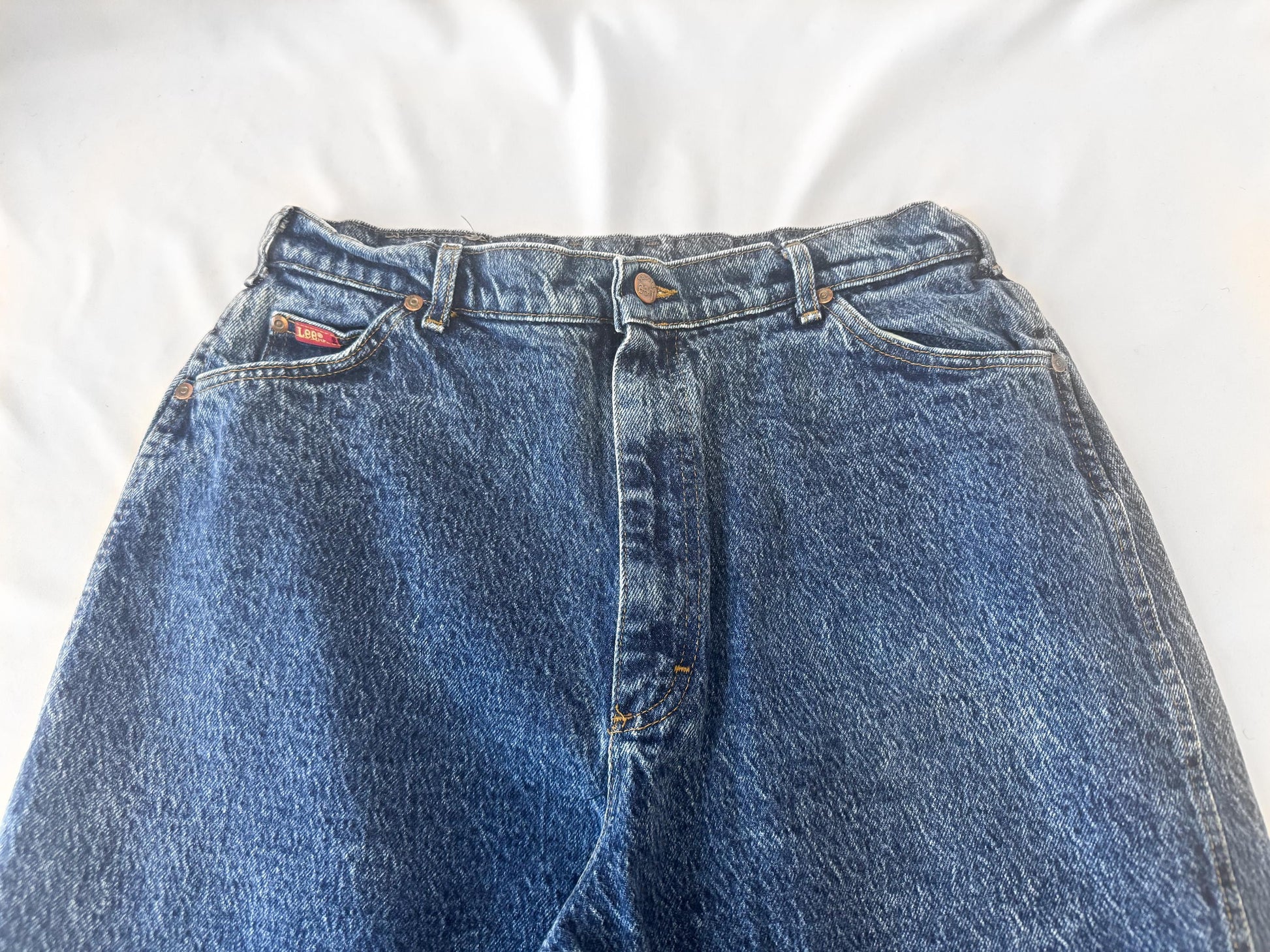 Vintage 90s Lee Dark Acid Wash High Rise Tapered Leg Mom Jeans, Women's 30" x 29"