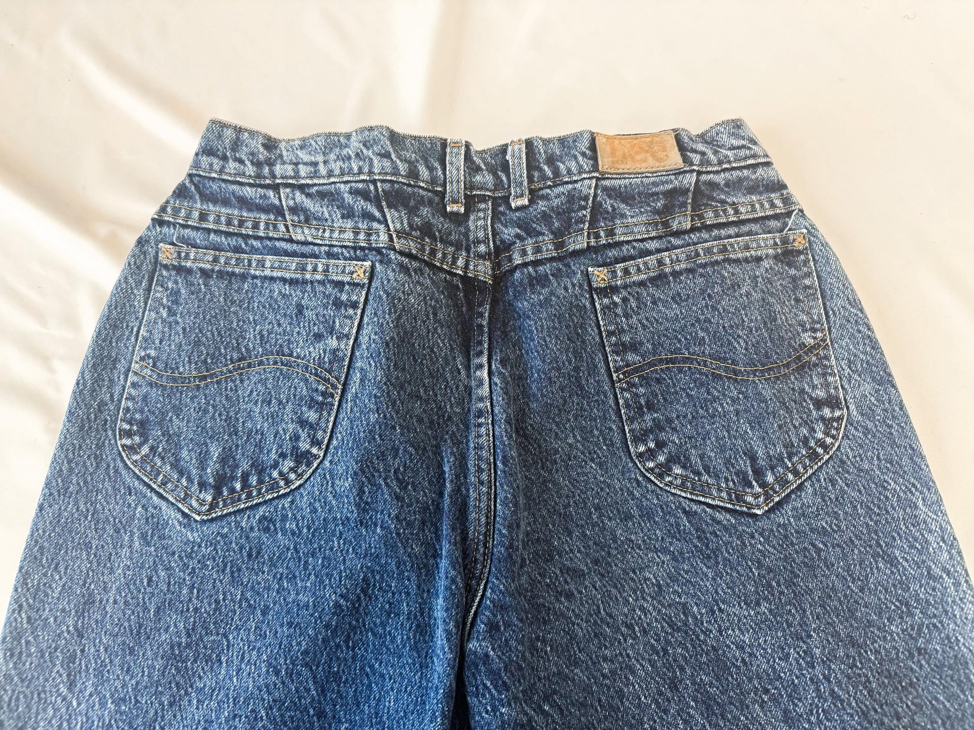 Vintage 90s Lee Dark Acid Wash High Rise Tapered Leg Mom Jeans, Women's 30" x 29"