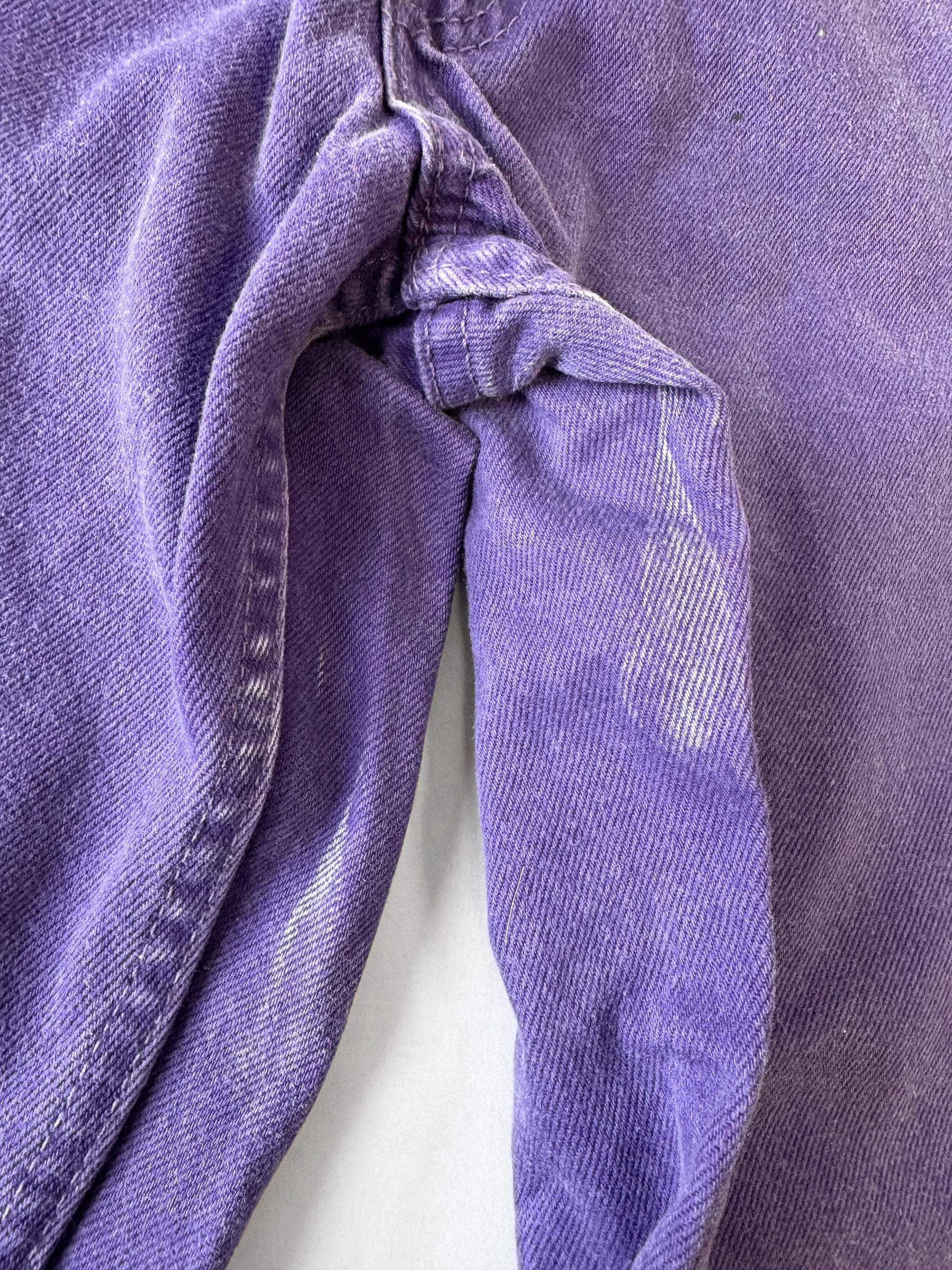 Vintage 70s Levi's Orange Tab 560 Purple High Rise Tapered Jeans, 30" x 31"