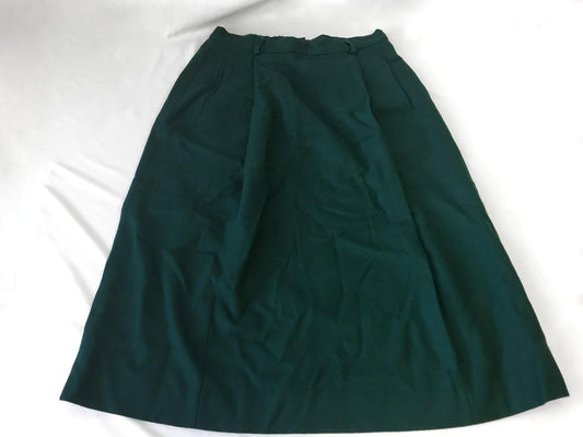 Vintage 90s Pendleton Forest Green Wool Skirt, 28" Waist, Preppy Minimalist Style Skirt