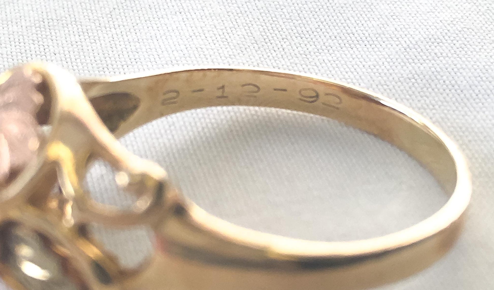 Vintage 10K Landstrom's Black Hills Gold Large Cluster Leaf Ring, Sz. 9.75, Vintage Black Hills Gold Jewelry