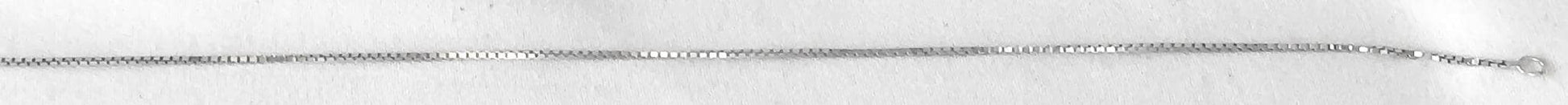 Vintage 14K White Gold Box Chain Necklace, Roughly 20", Roughly 1mm Width, Simple Everyday Unisex Layering Chain