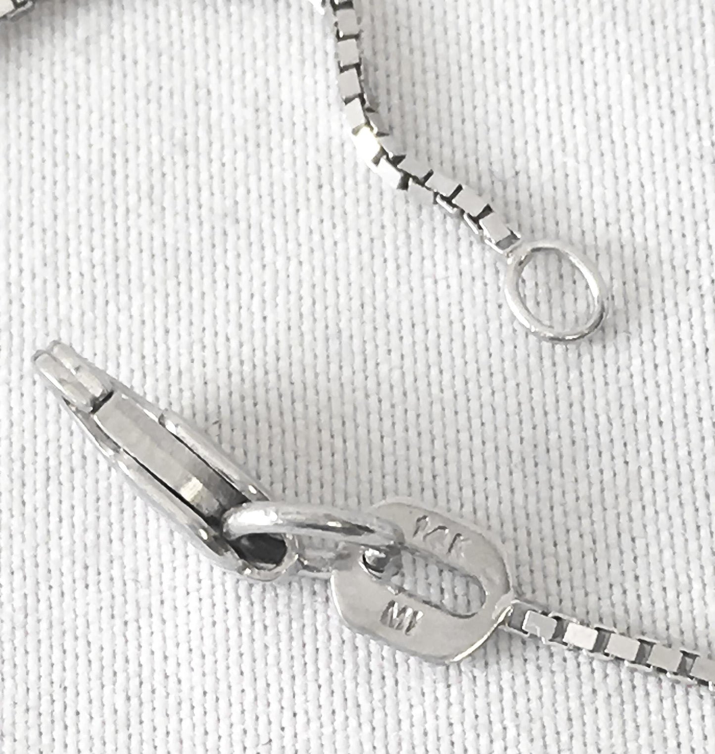 Vintage 14K White Gold Box Chain Necklace, Roughly 20", Roughly 1mm Width, Simple Everyday Unisex Layering Chain